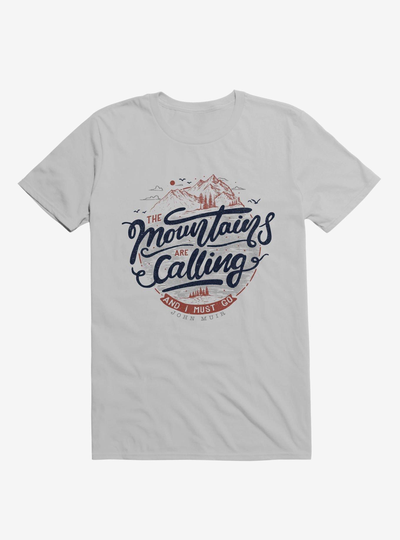 The Mountains Are Calling And I Must Go T-Shirt, ICE GREY, hi-res