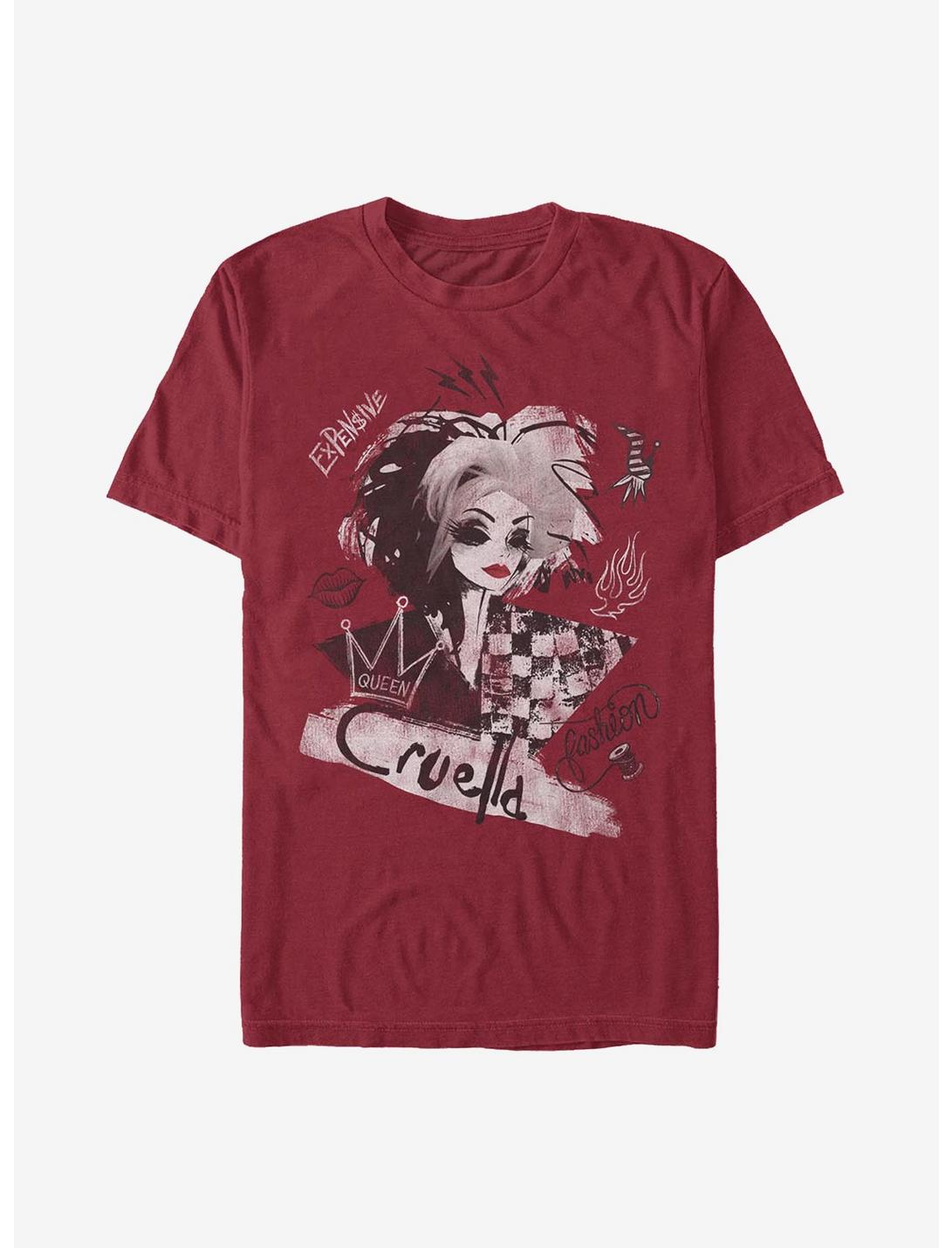 Disney Cruella Artsy T-Shirt, CARDINAL, hi-res
