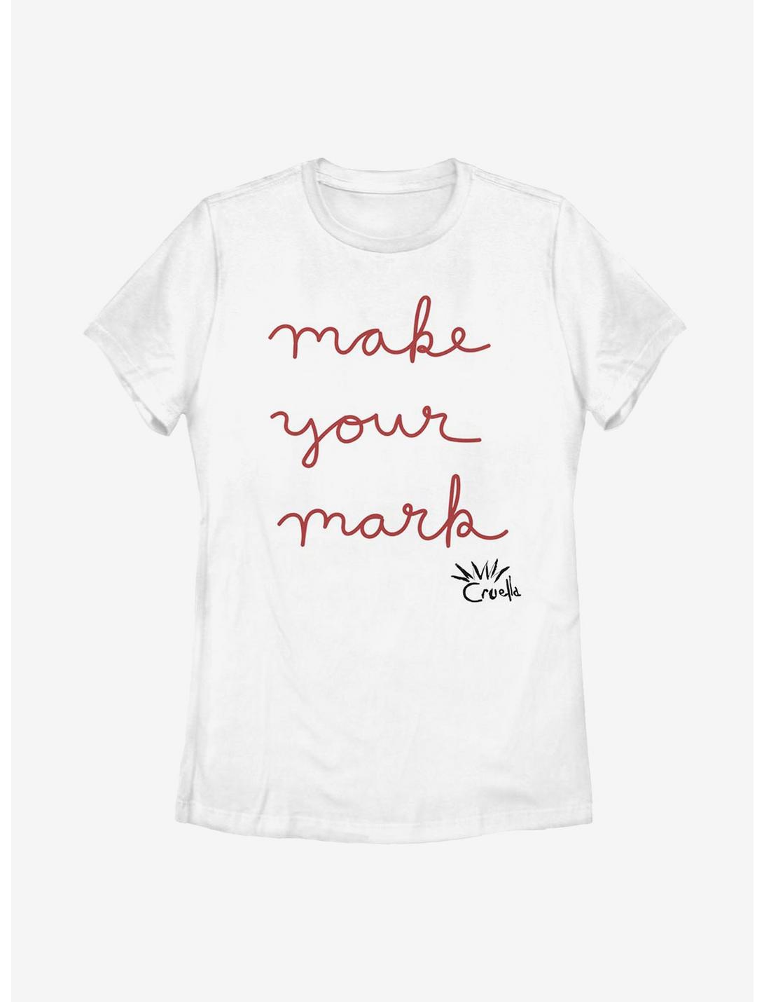 Disney Cruella Make Your Mark Womens T-Shirt, WHITE, hi-res