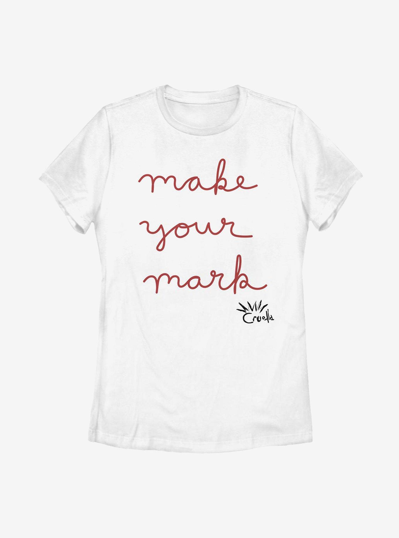 Disney Cruella Make Your Mark Womens T-Shirt, WHITE, hi-res