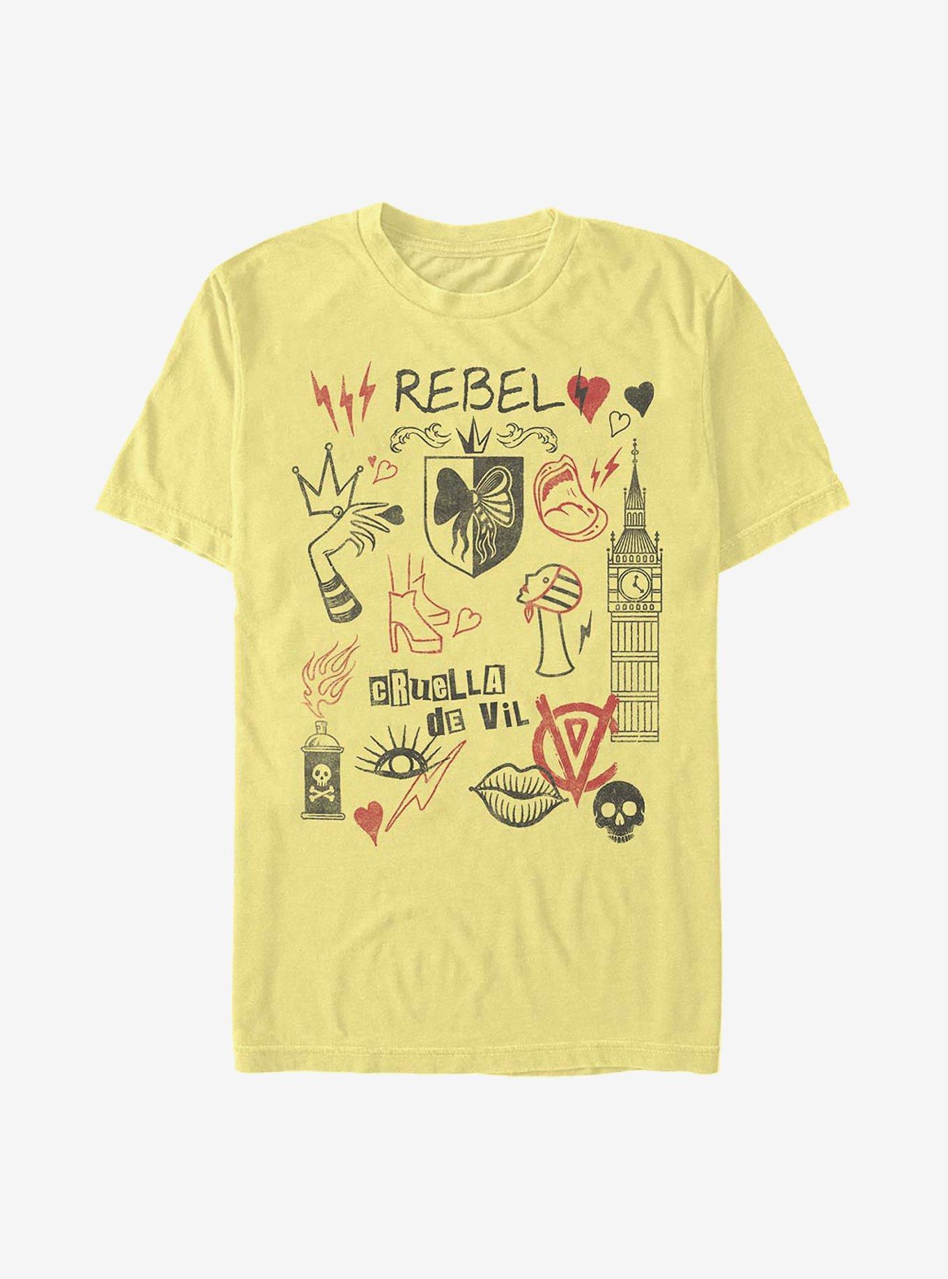 Disney Cruella Rebel Queen T-Shirt, BANANA, hi-res