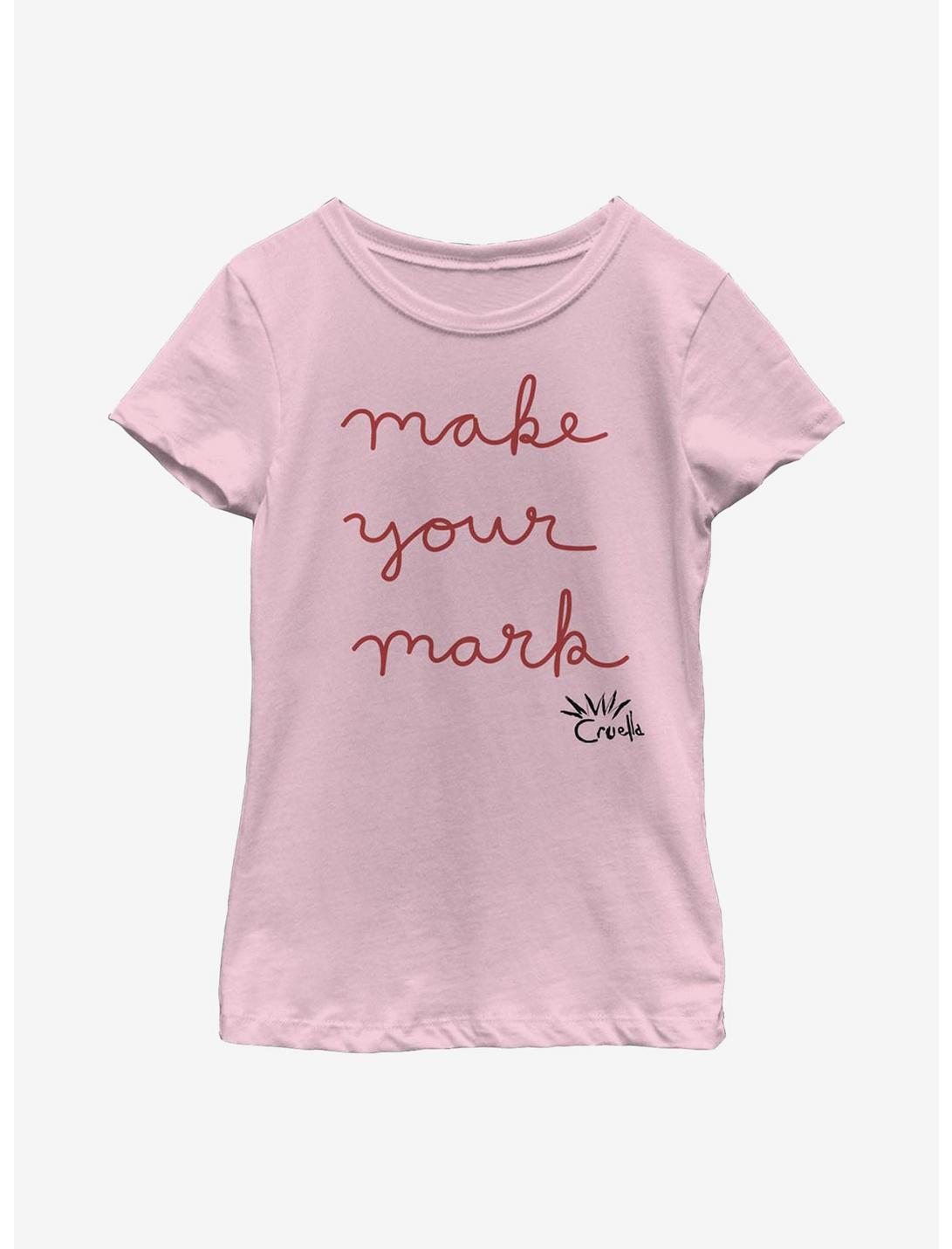 Disney Cruella Make Your Mark Youth Girls T-Shirt, PINK, hi-res