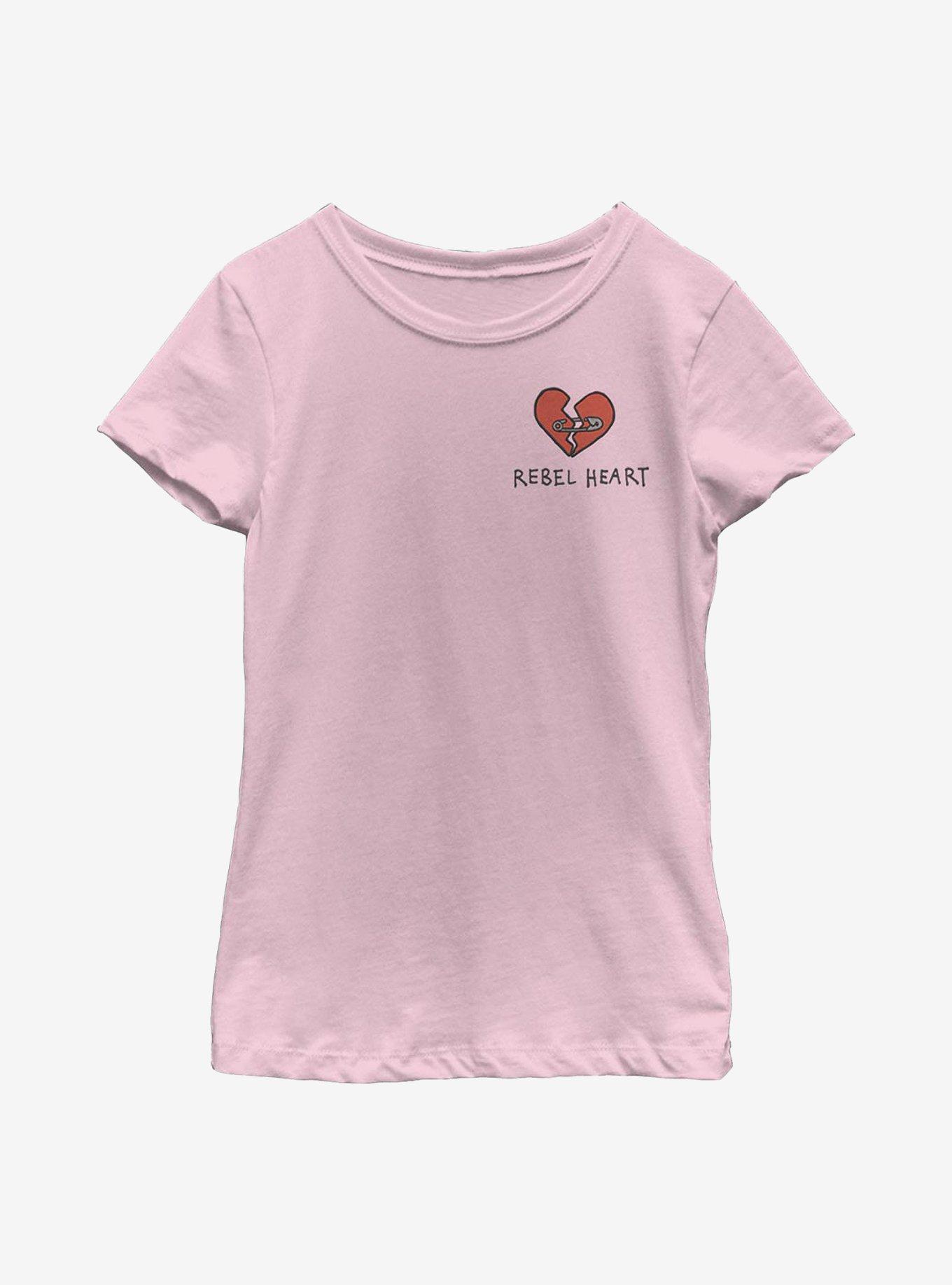 Disney Cruella Rebel Heart Youth Girls T-Shirt, PINK, hi-res