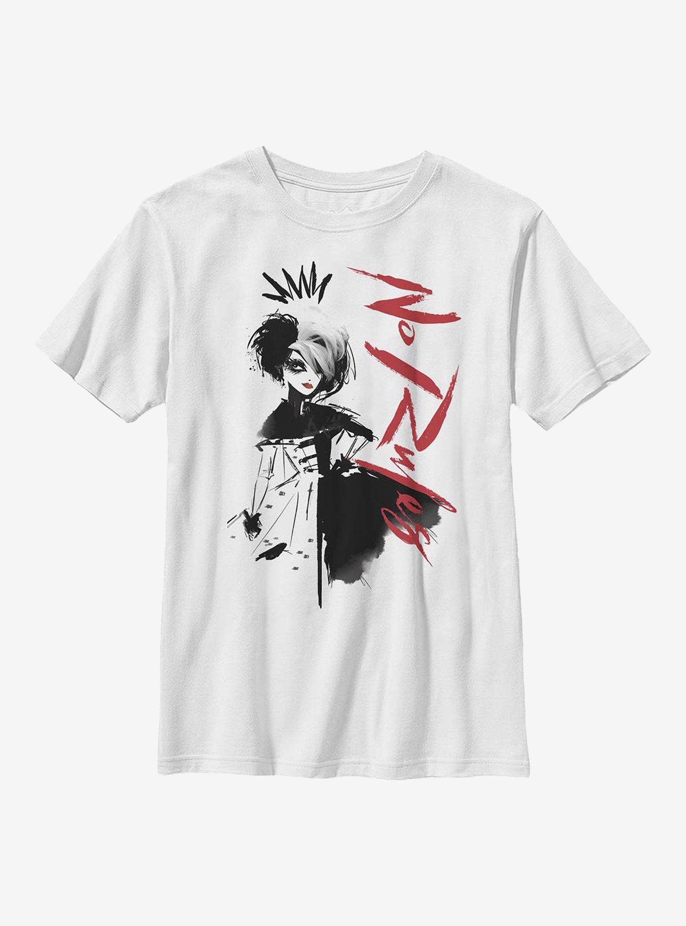 Disney Cruella No Rules Youth T-Shirt, WHITE, hi-res