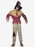 4 Piece Sinister Scarecrow Costume, BROWN, hi-res