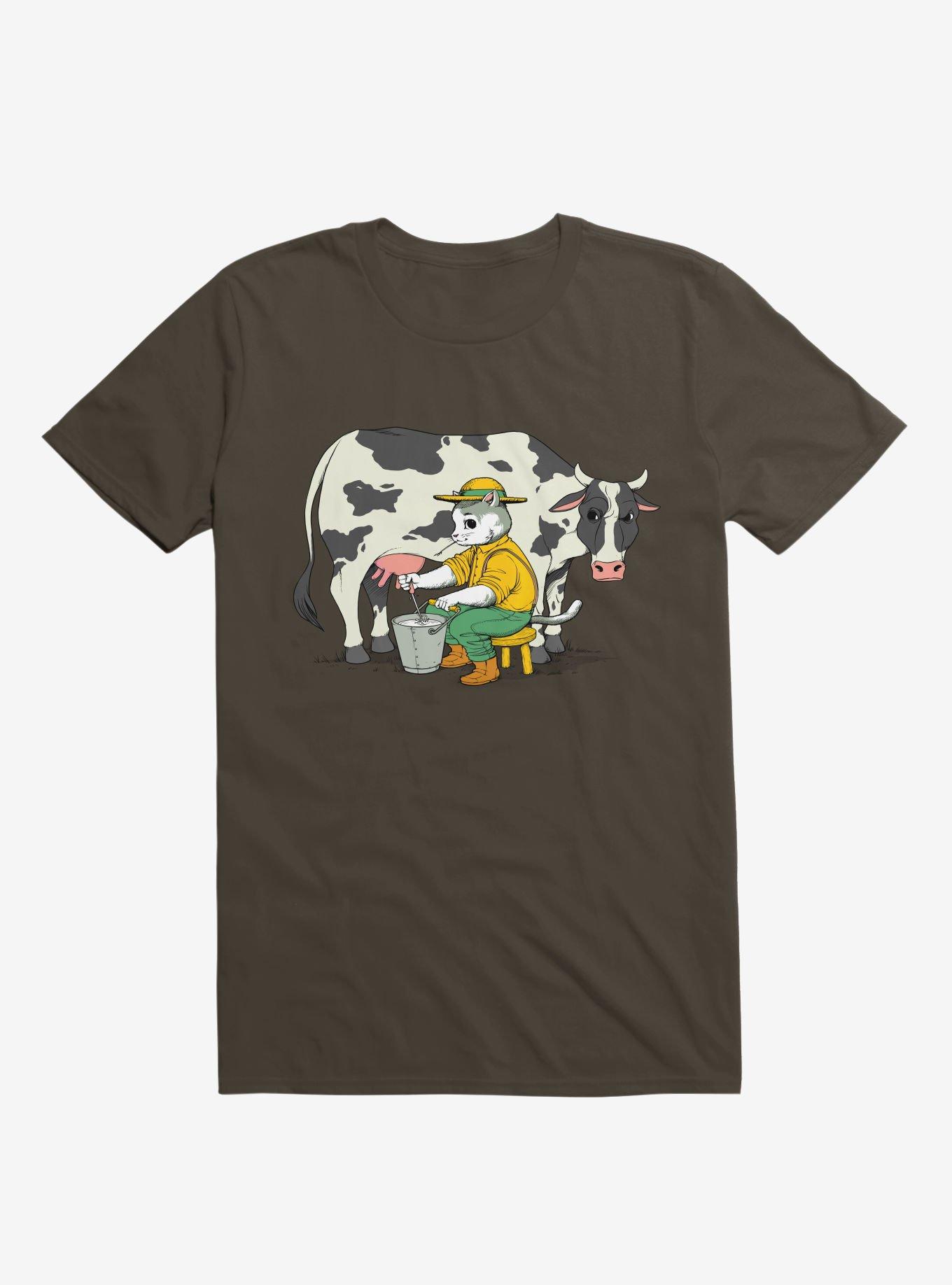 Cat Farmer Brown T-Shirt, , hi-res