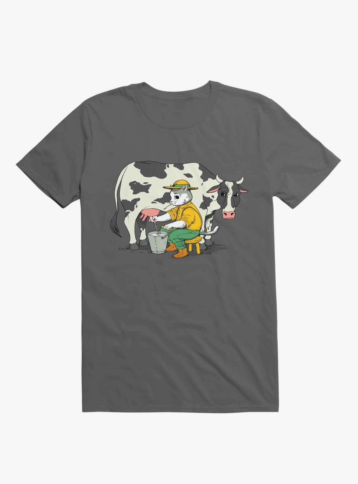 Cat Farmer Charcoal Grey T-Shirt, CHARCOAL, hi-res