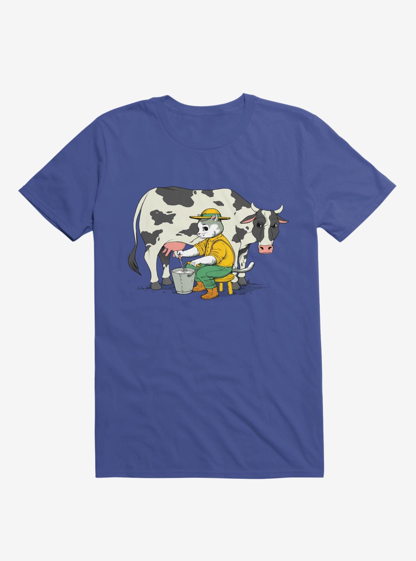 Cat Farmer Royal Blue T-Shirt, , hi-res