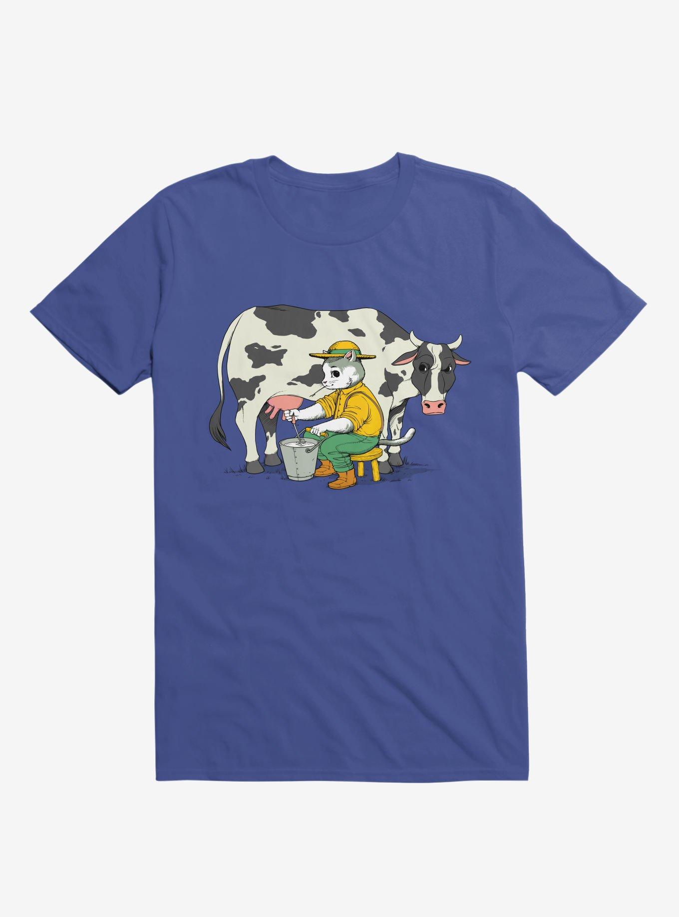 Cat Farmer Royal Blue T-Shirt, ROYAL, hi-res