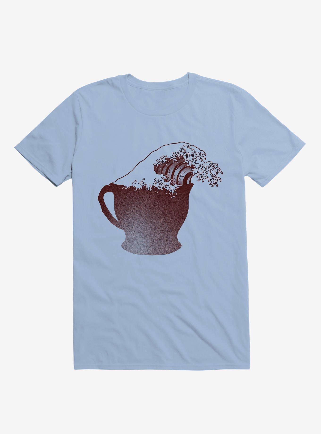 Coffee Wave Light Blue T-Shirt