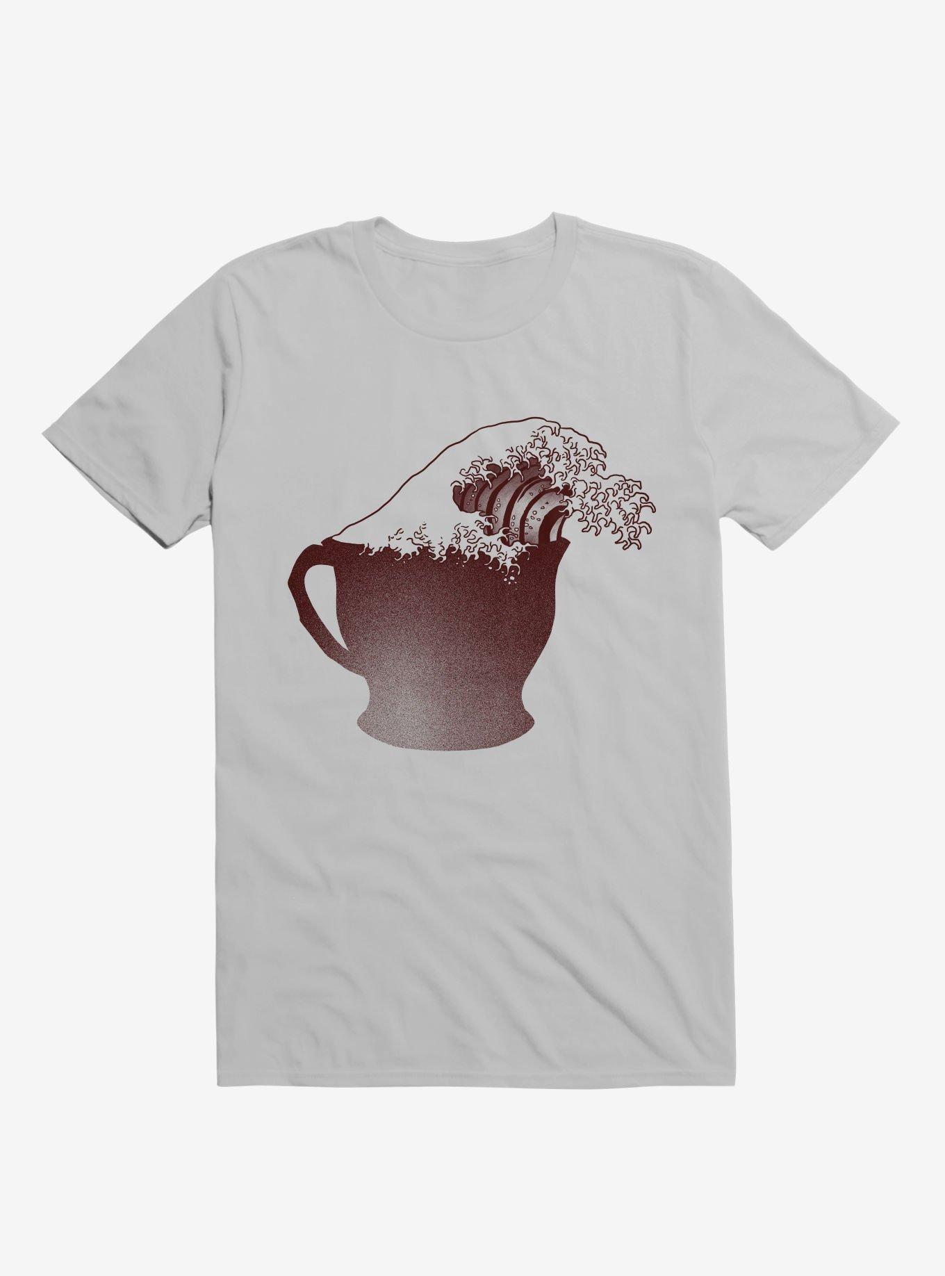 Coffee Wave Ice Grey T-Shirt, ICE GREY, hi-res