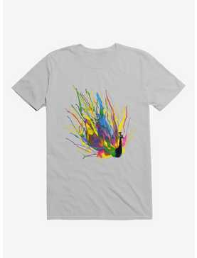 Colorful Peacock Ice Grey T-Shirt, , hi-res