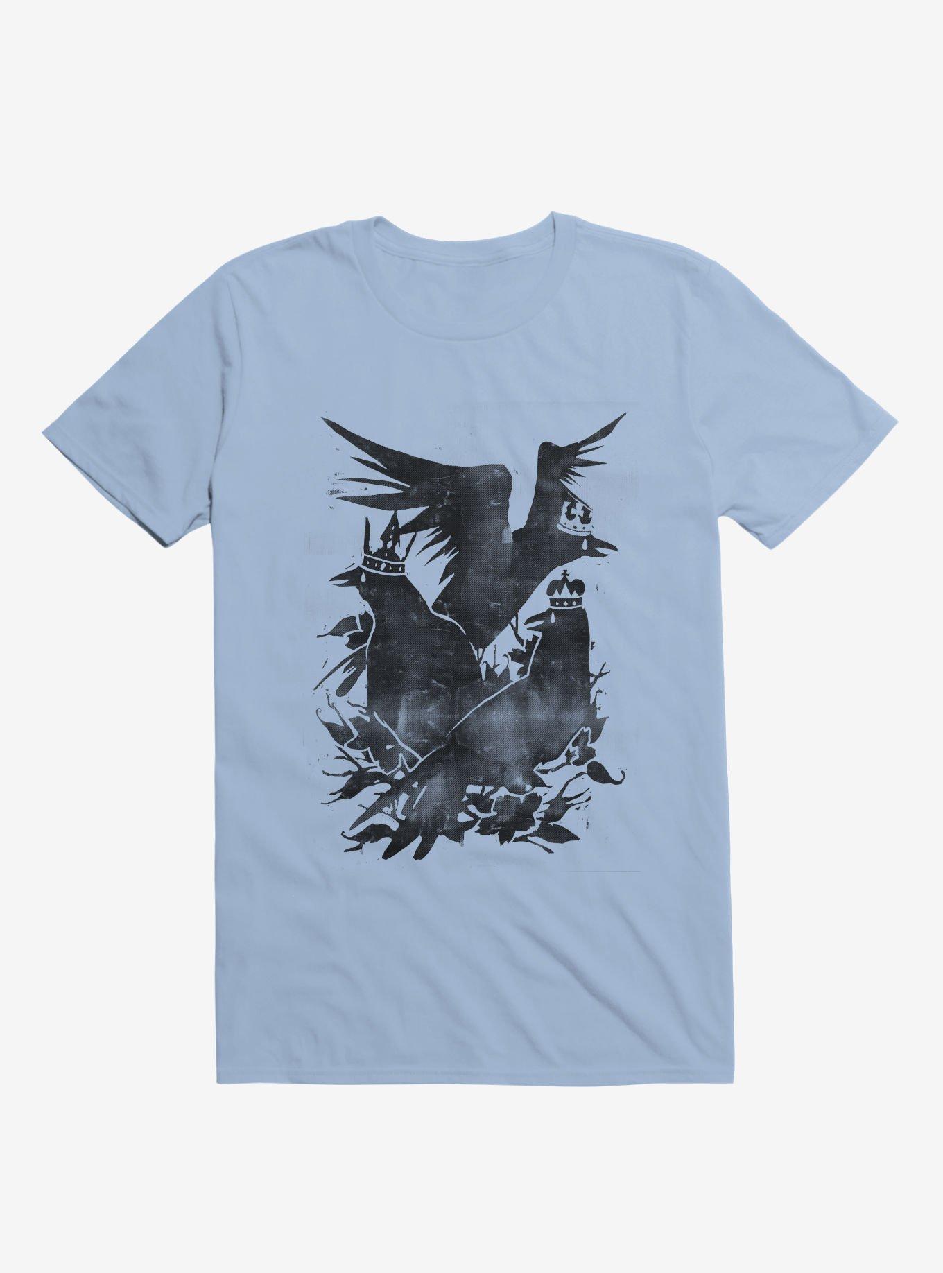 Crowned Crows Light Blue T-Shirt, LIGHT BLUE, hi-res