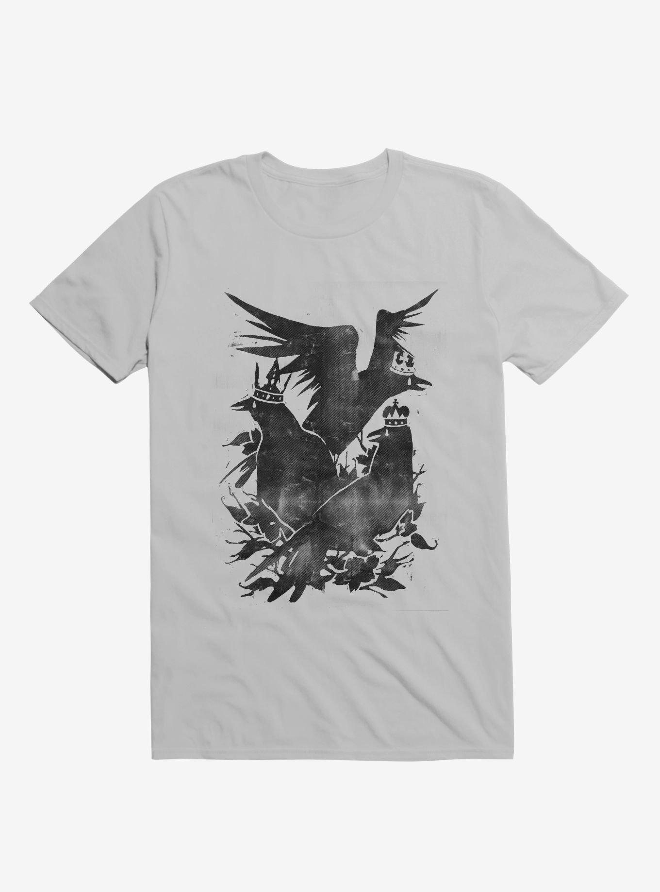 Crowned Crows Ice Grey T-Shirt, , hi-res