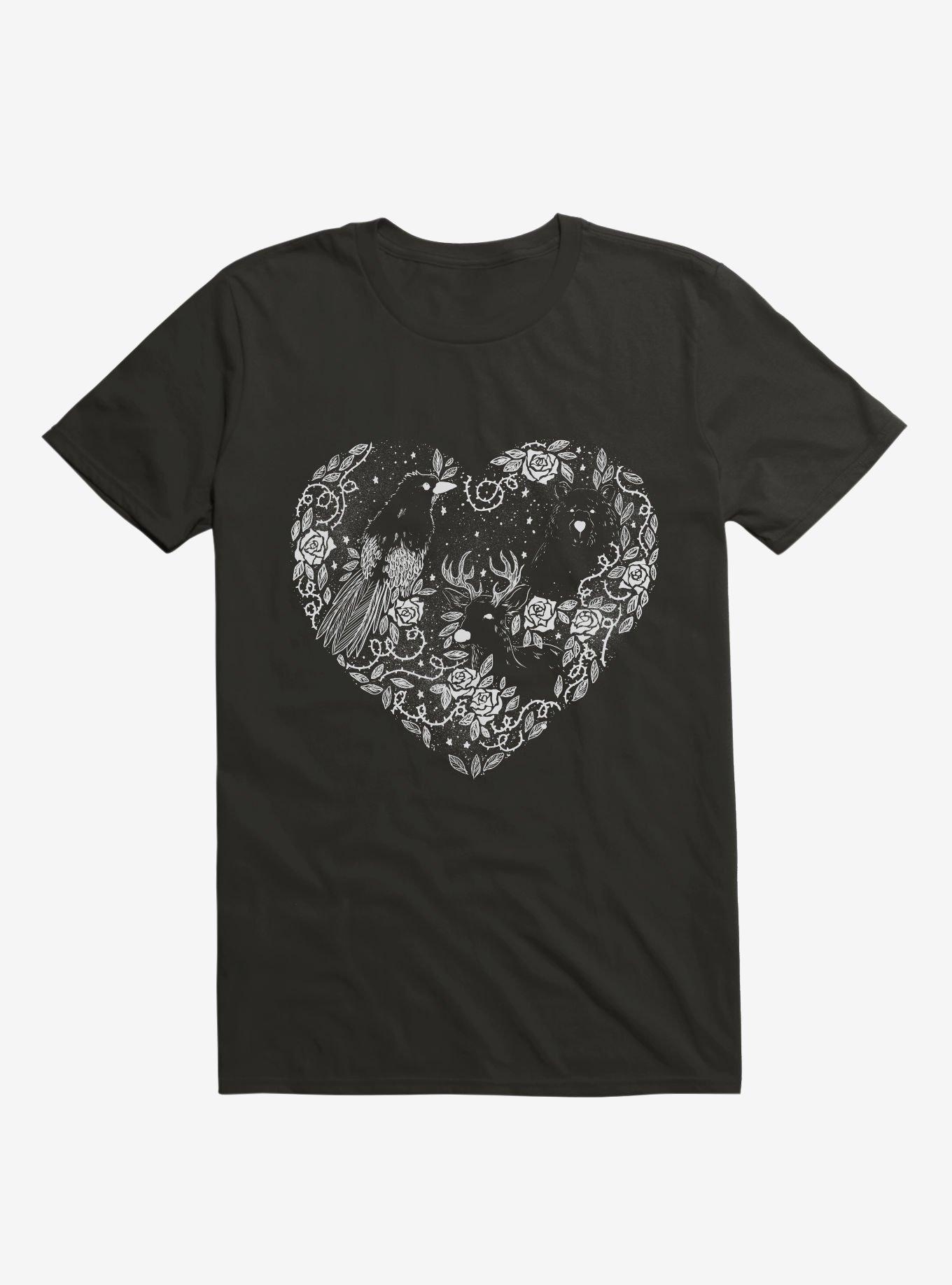 Foggy Forest T-Shirt, BLACK, hi-res