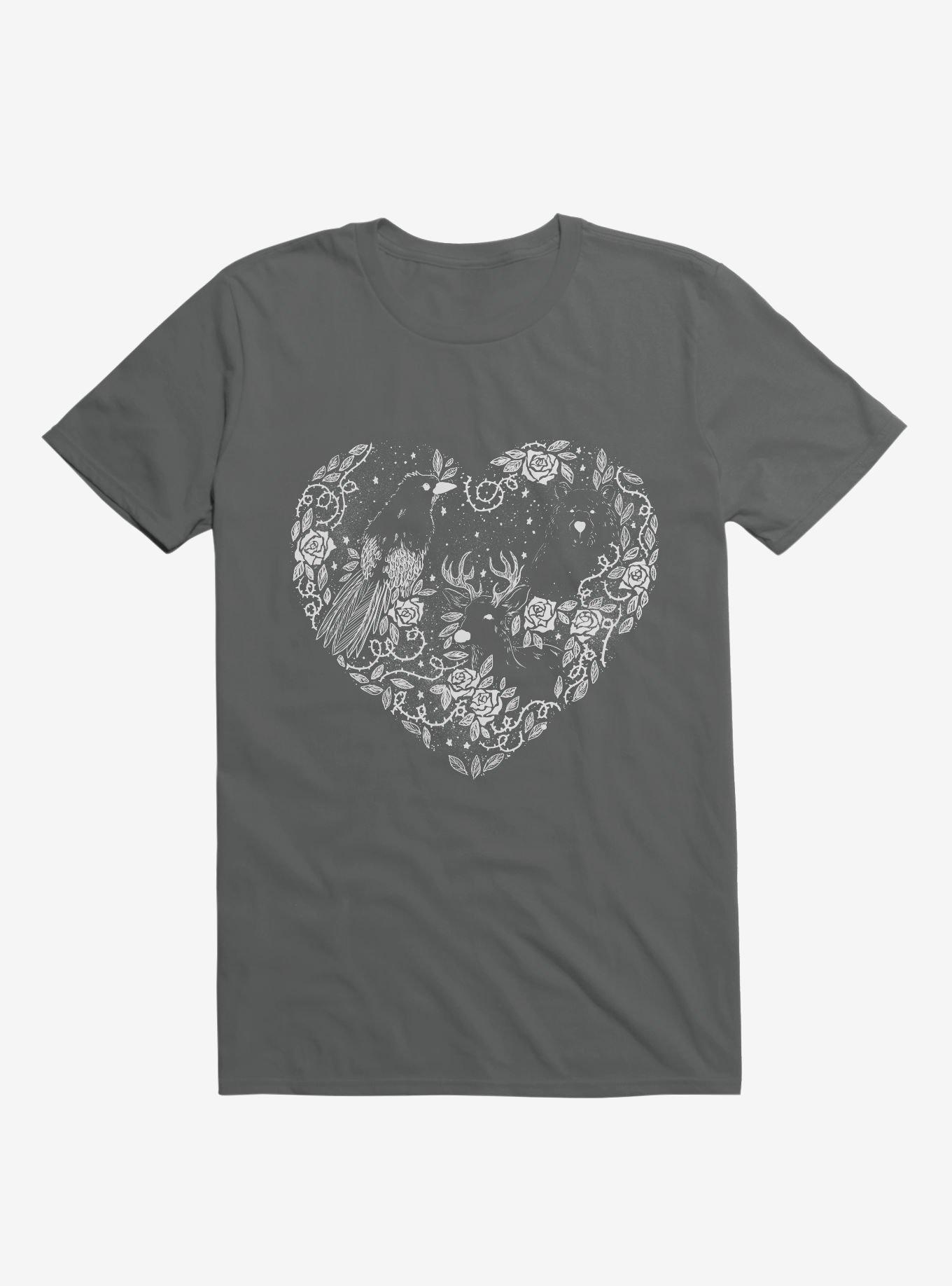 Foggy Forest T-Shirt, CHARCOAL, hi-res