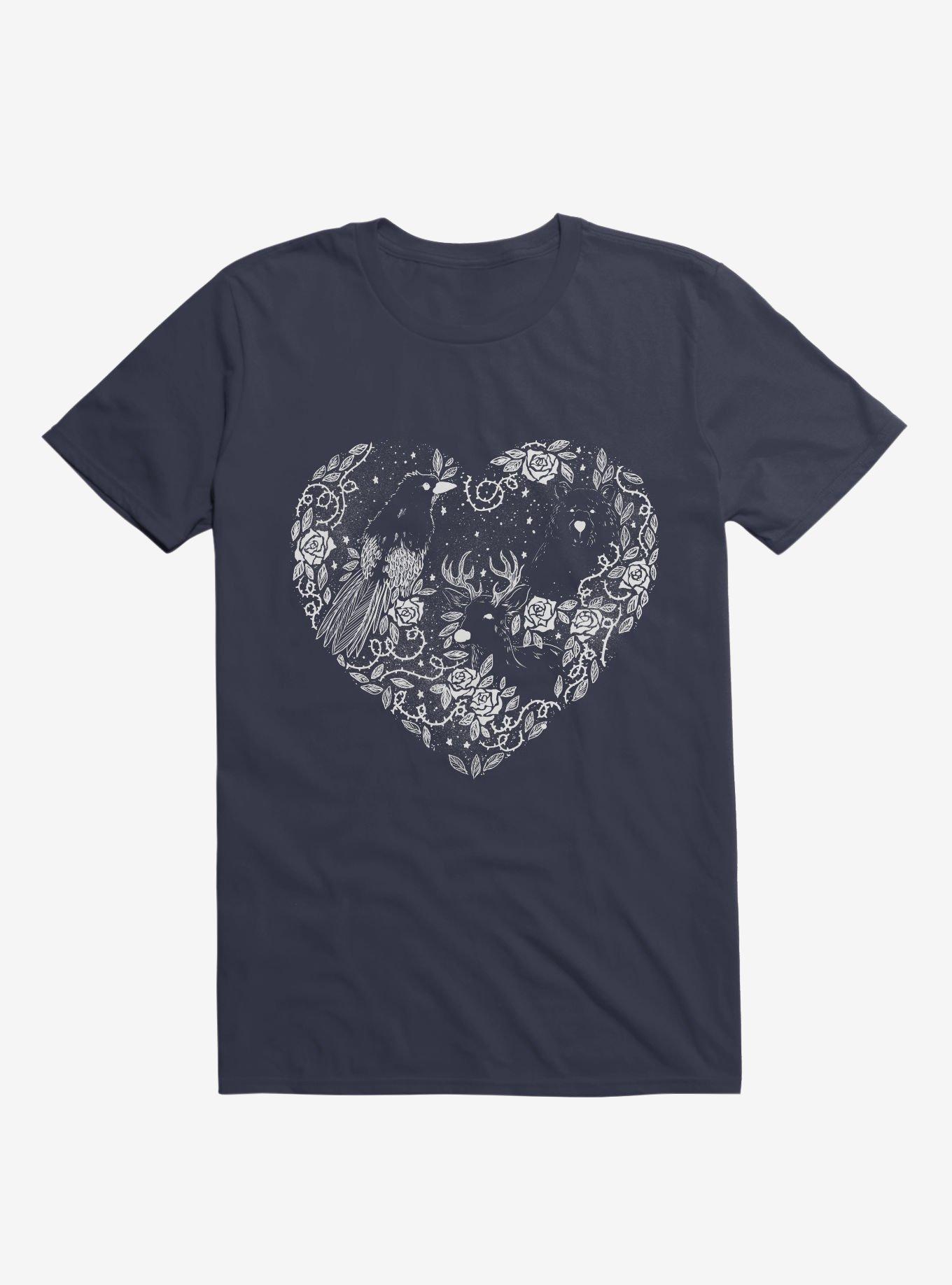 Foggy Forest T-Shirt, NAVY, hi-res