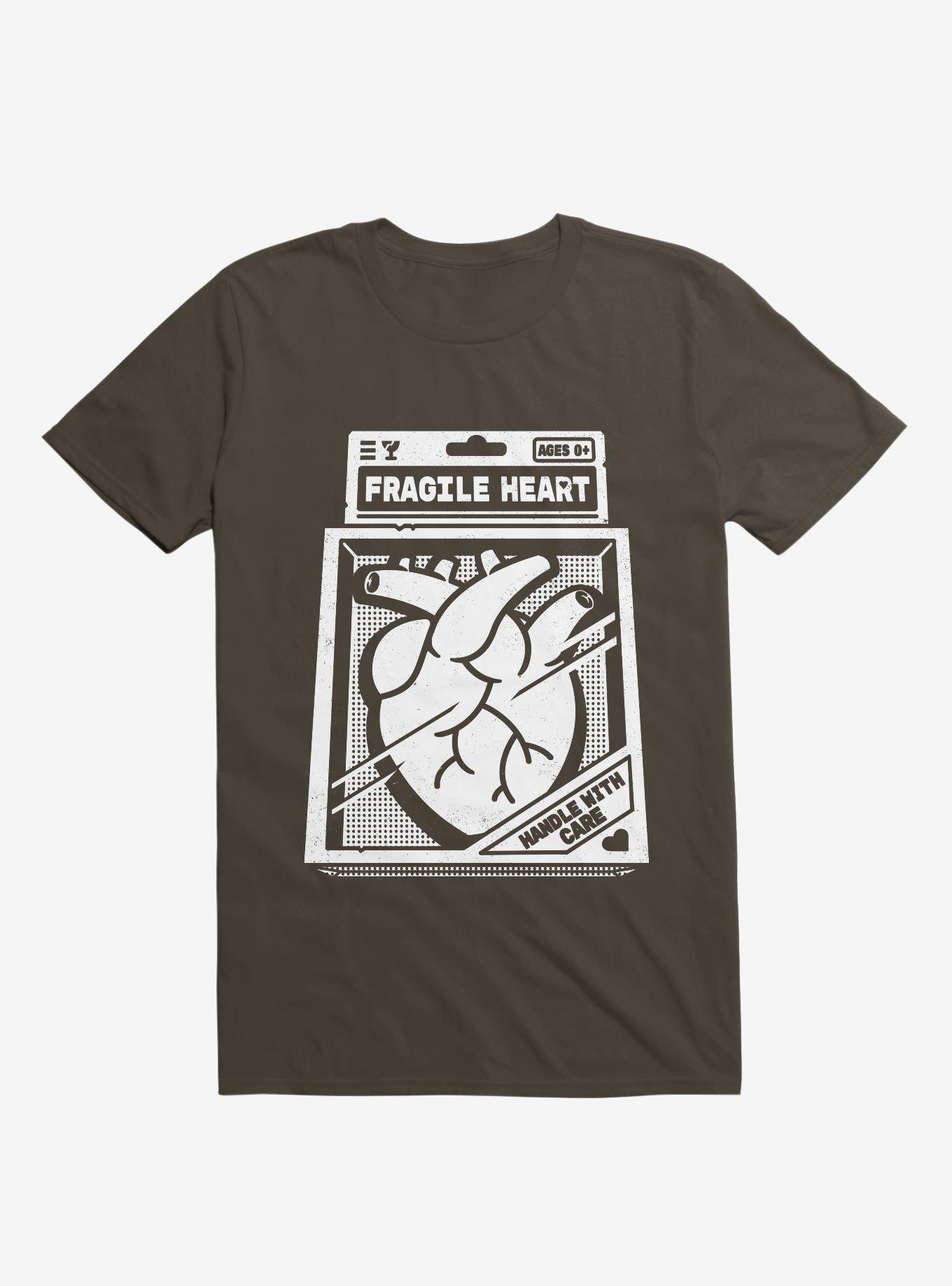 Fragile Heart T-Shirt, BROWN, hi-res
