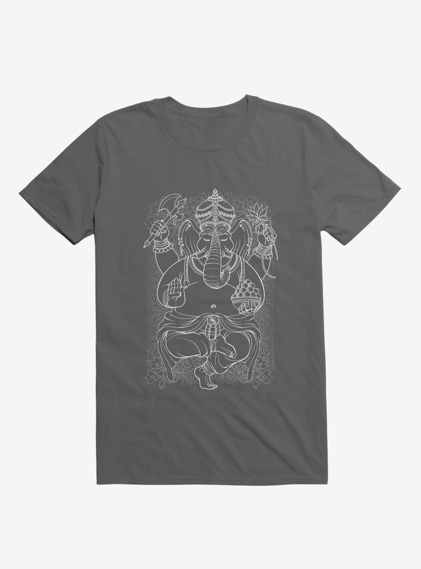 Ganesh T-Shirt, CHARCOAL, hi-res