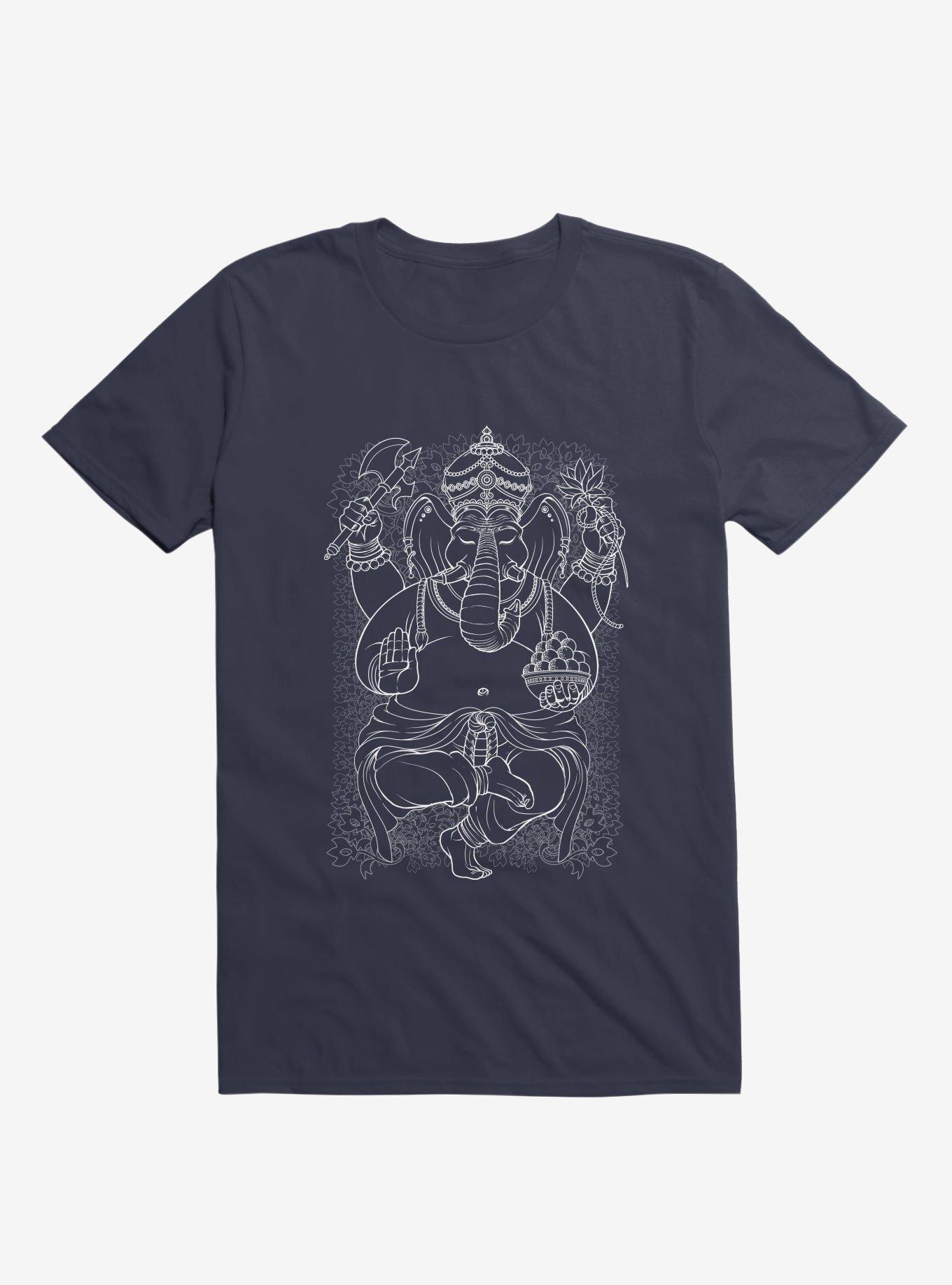 Ganesh T-Shirt, NAVY, hi-res