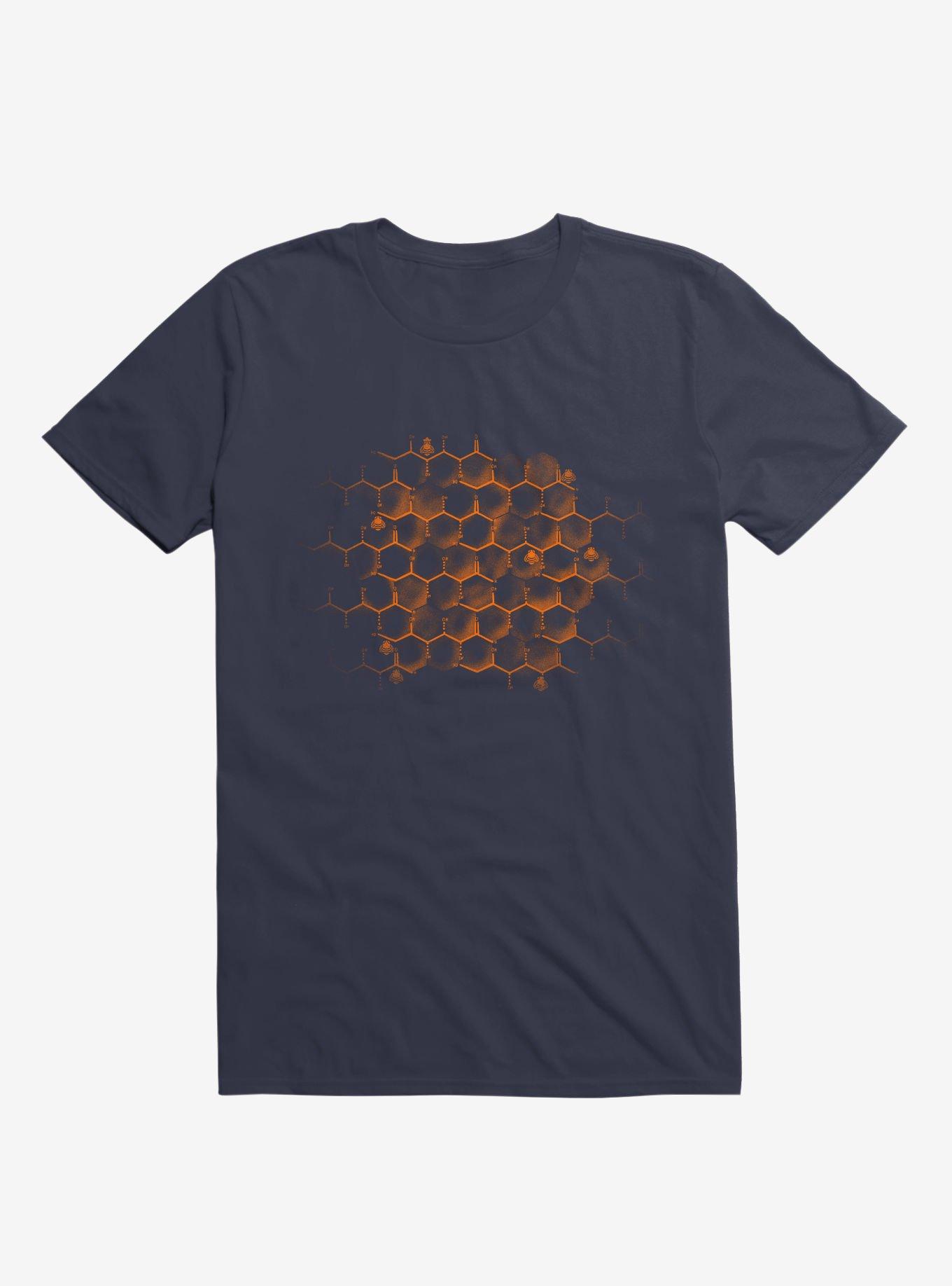Glucose Hive T-Shirt, NAVY, hi-res