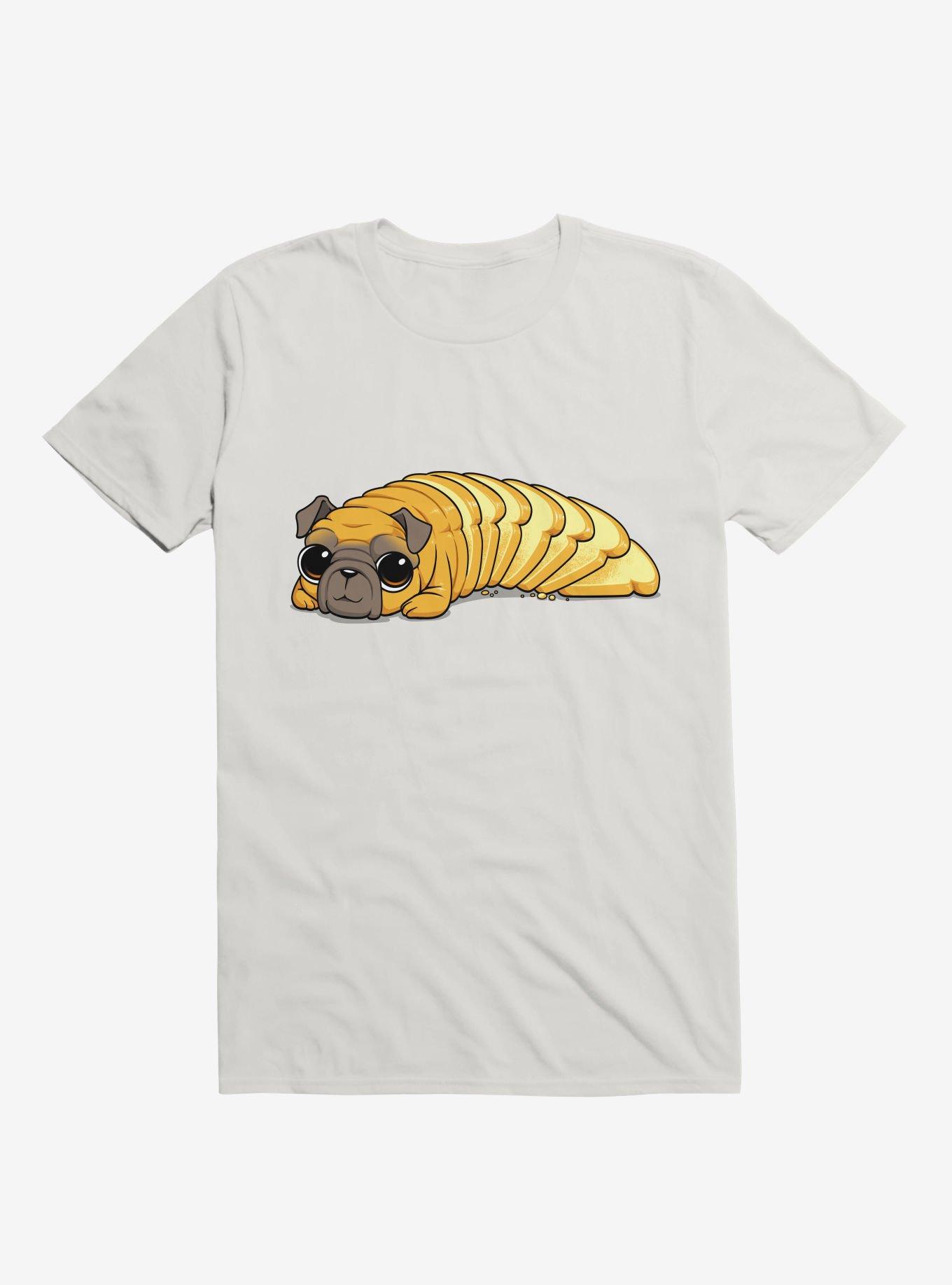 Pug Bread T-Shirt, WHITE, hi-res