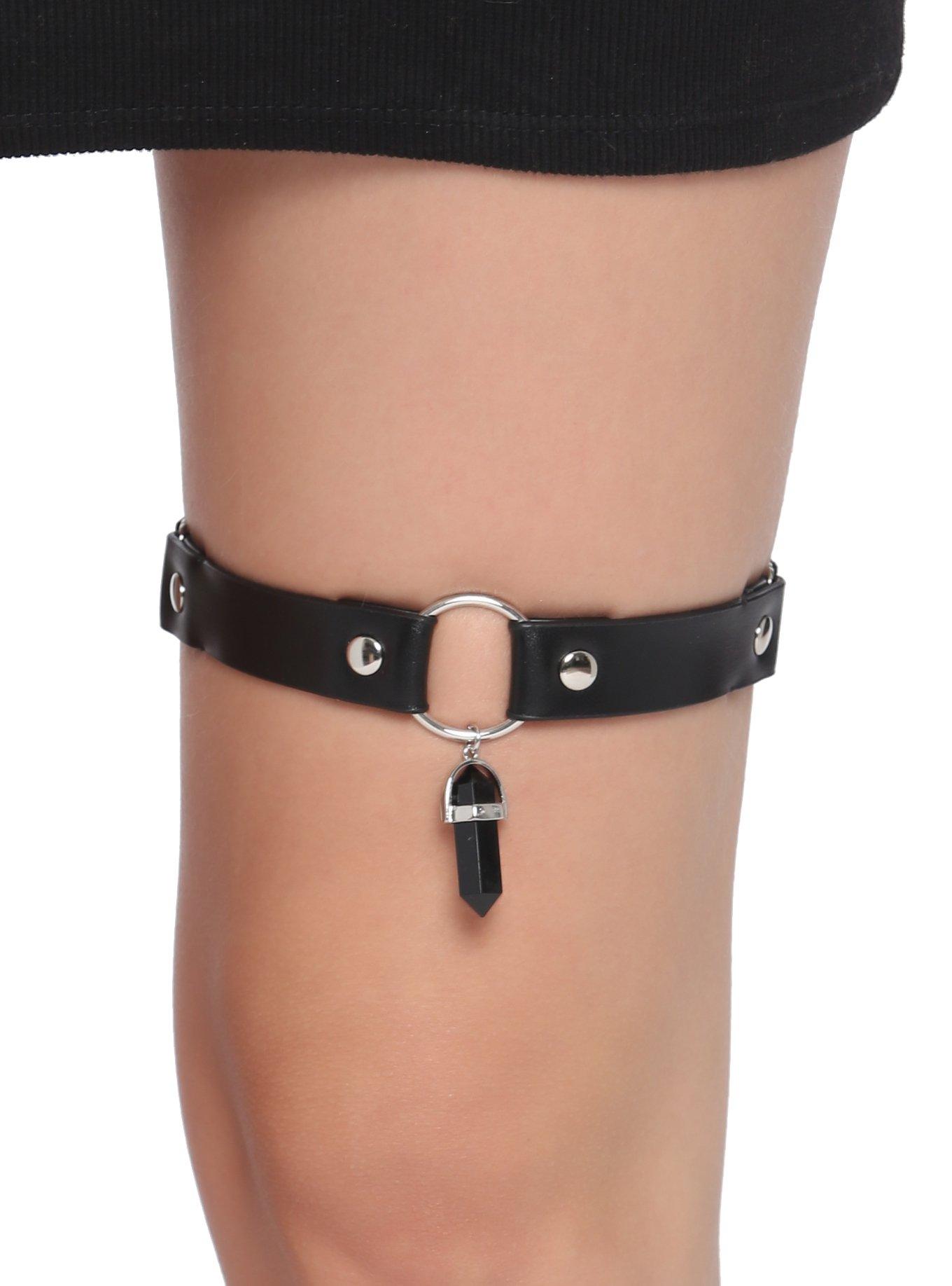 Crystal O-Ring Garter Belt