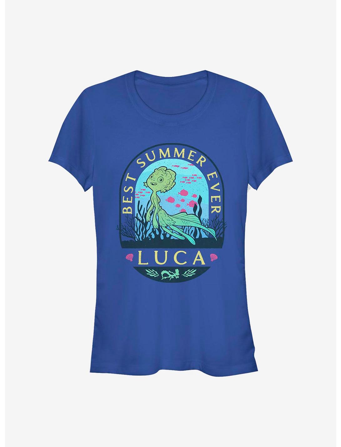 Disney Pixar Luca Best Summer Ever Girls T-Shirt, ROYAL, hi-res