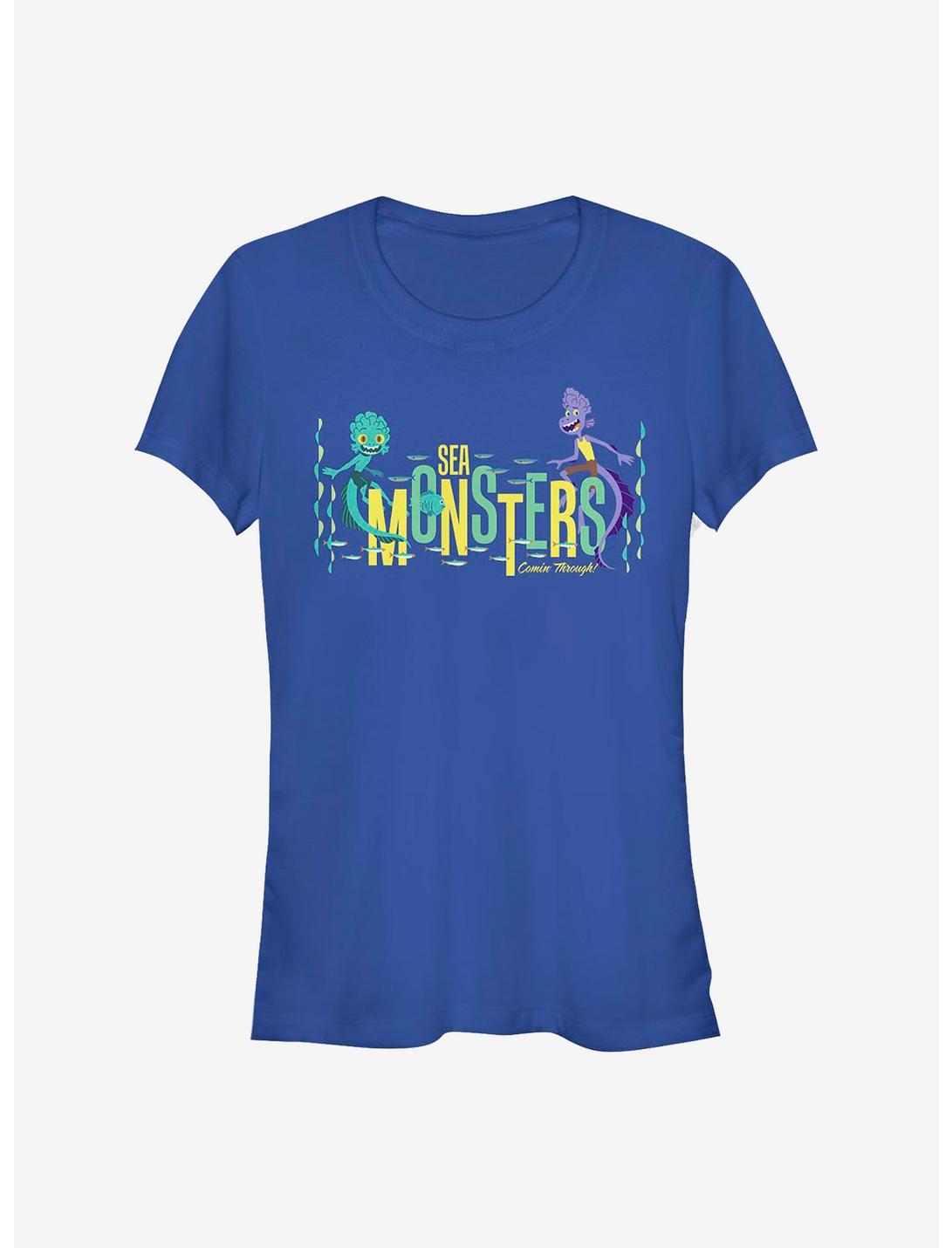 Disney Pixar Luca Sea Monsters Coming Through Girls T-Shirt, ROYAL, hi-res