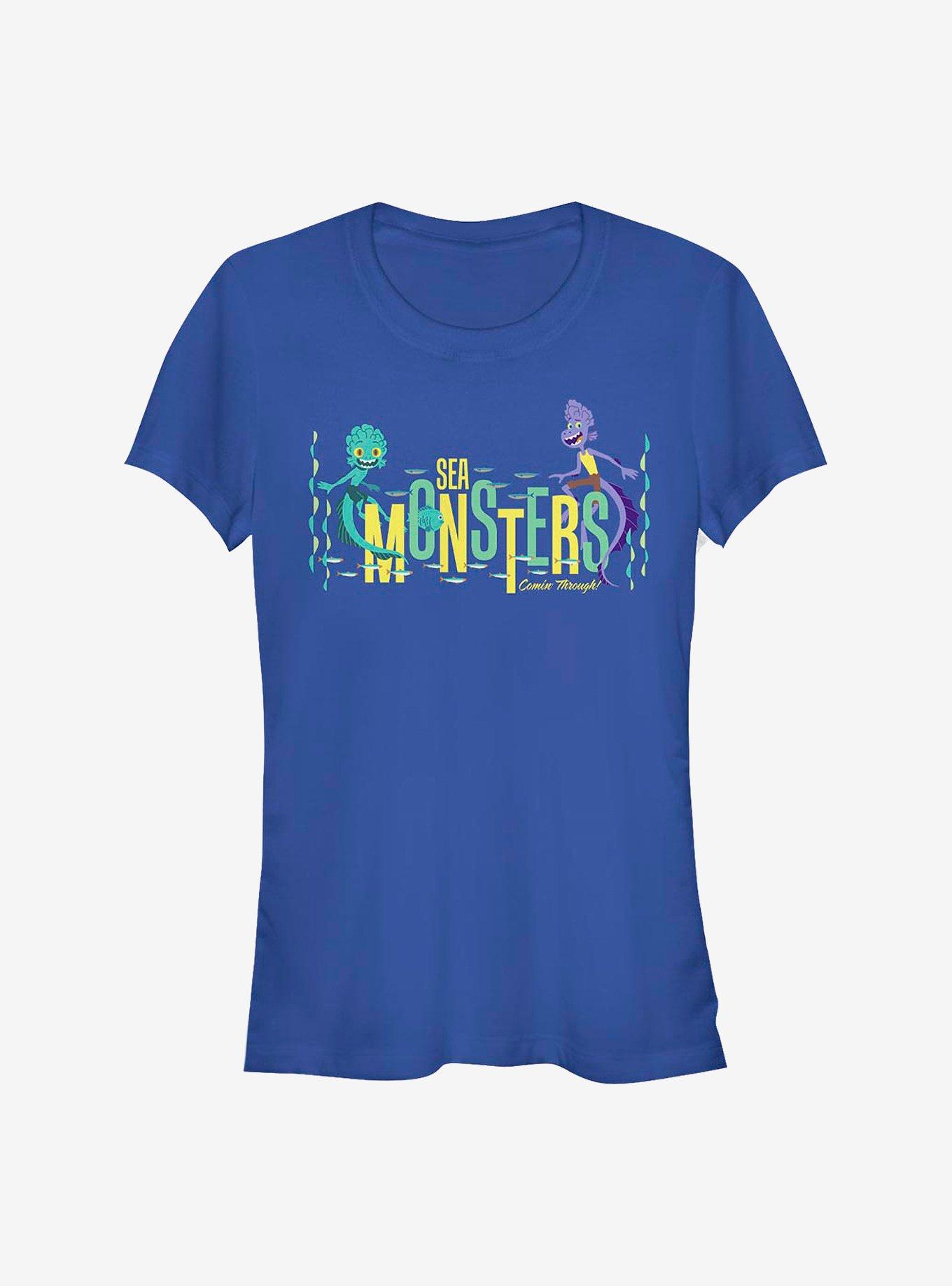Disney Pixar Luca Sea Monsters Coming Through Girls T-Shirt, ROYAL, hi-res