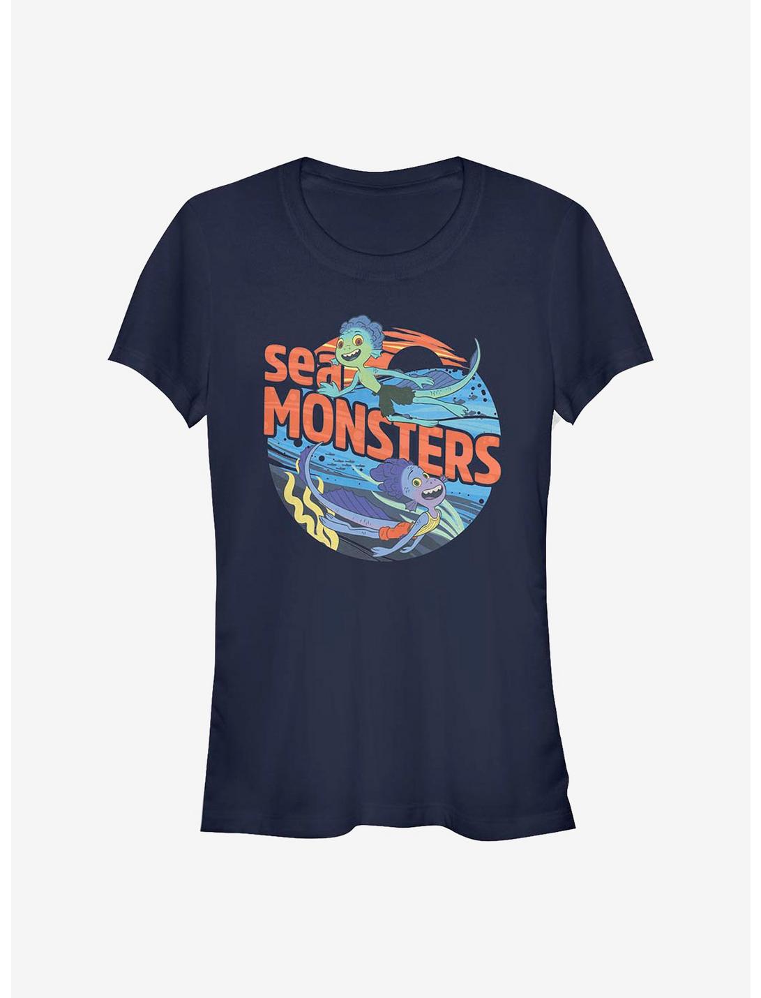 Disney Pixar Luca Sea Monsters Frame Girls T-Shirt, NAVY, hi-res