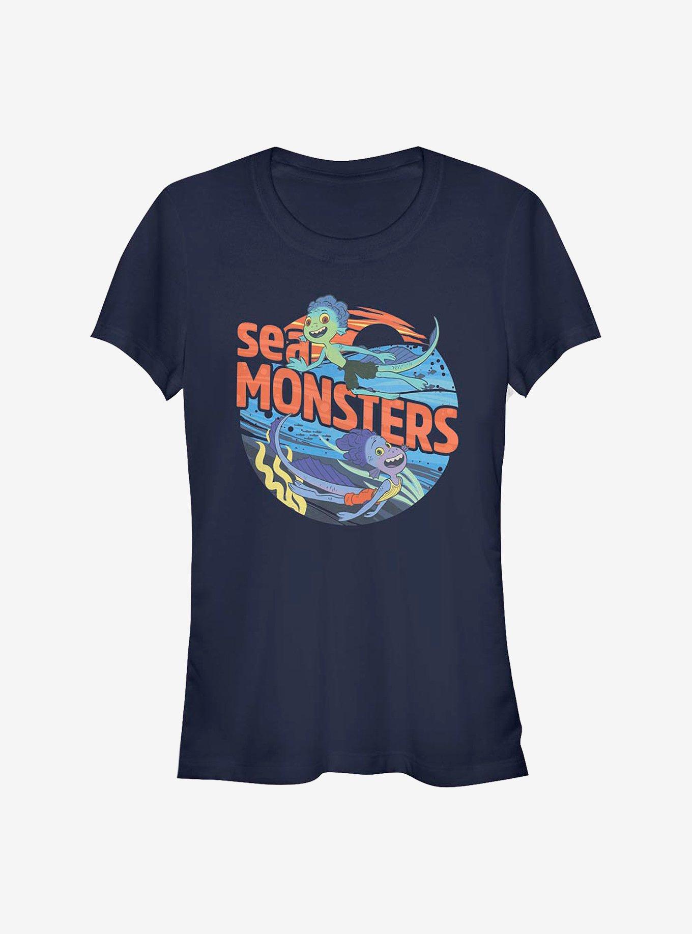 Disney Pixar Luca Sea Monsters Frame Girls T-Shirt, NAVY, hi-res