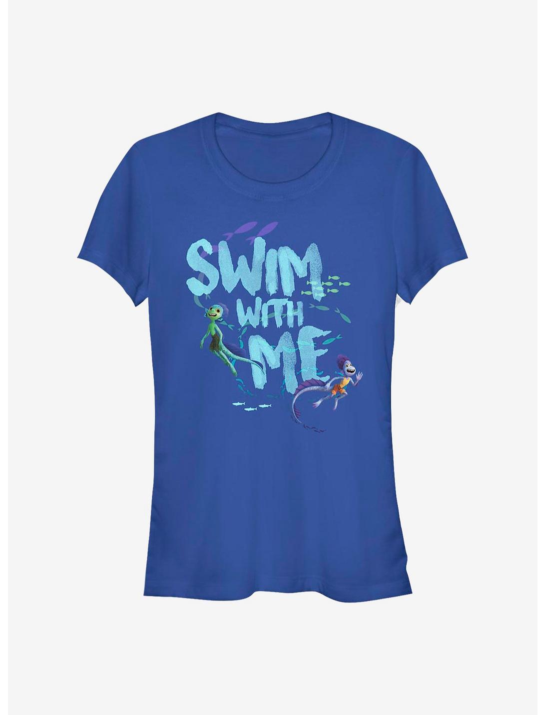 Disney Pixar Luca Swim With Me Girls T-Shirt, ROYAL, hi-res
