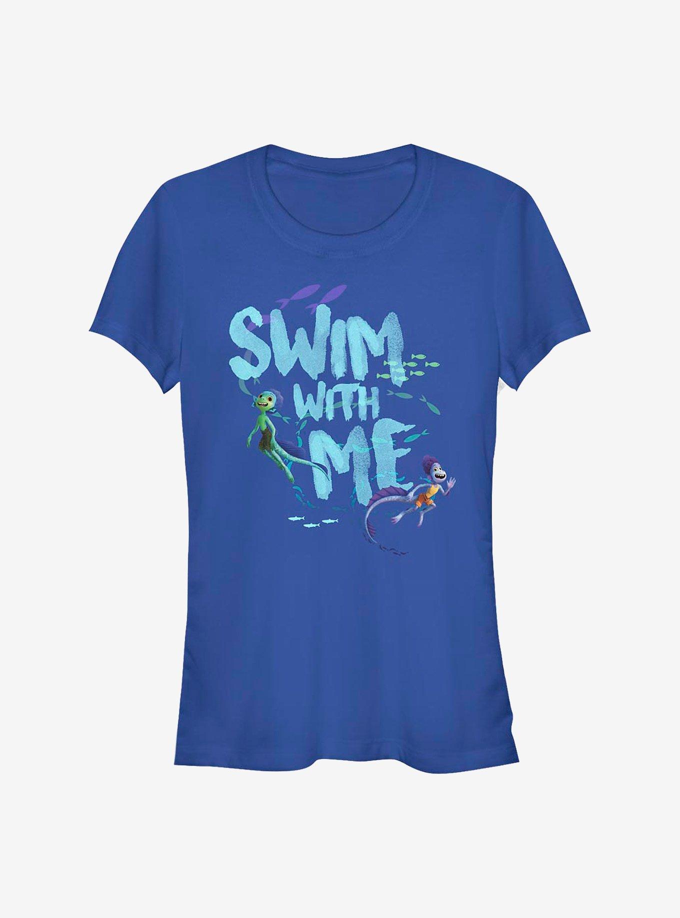 Disney Pixar Luca Swim With Me Girls T-Shirt, ROYAL, hi-res