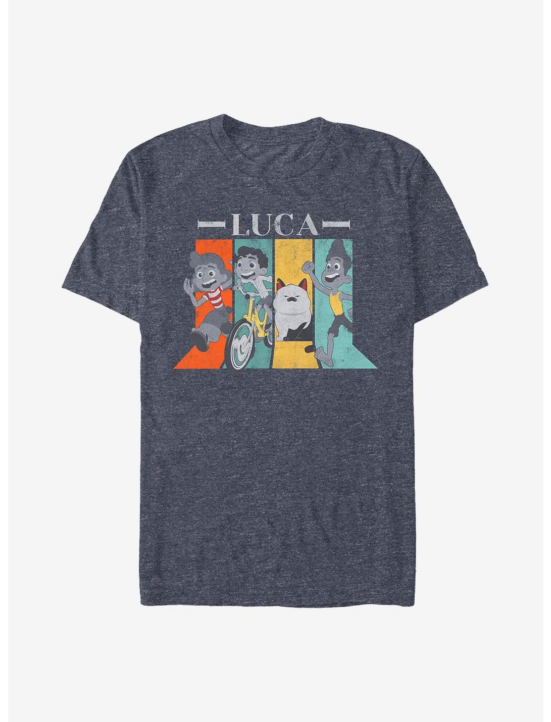Disney Pixar Luca Characters Walk T-Shirt, NAVY HTR, hi-res