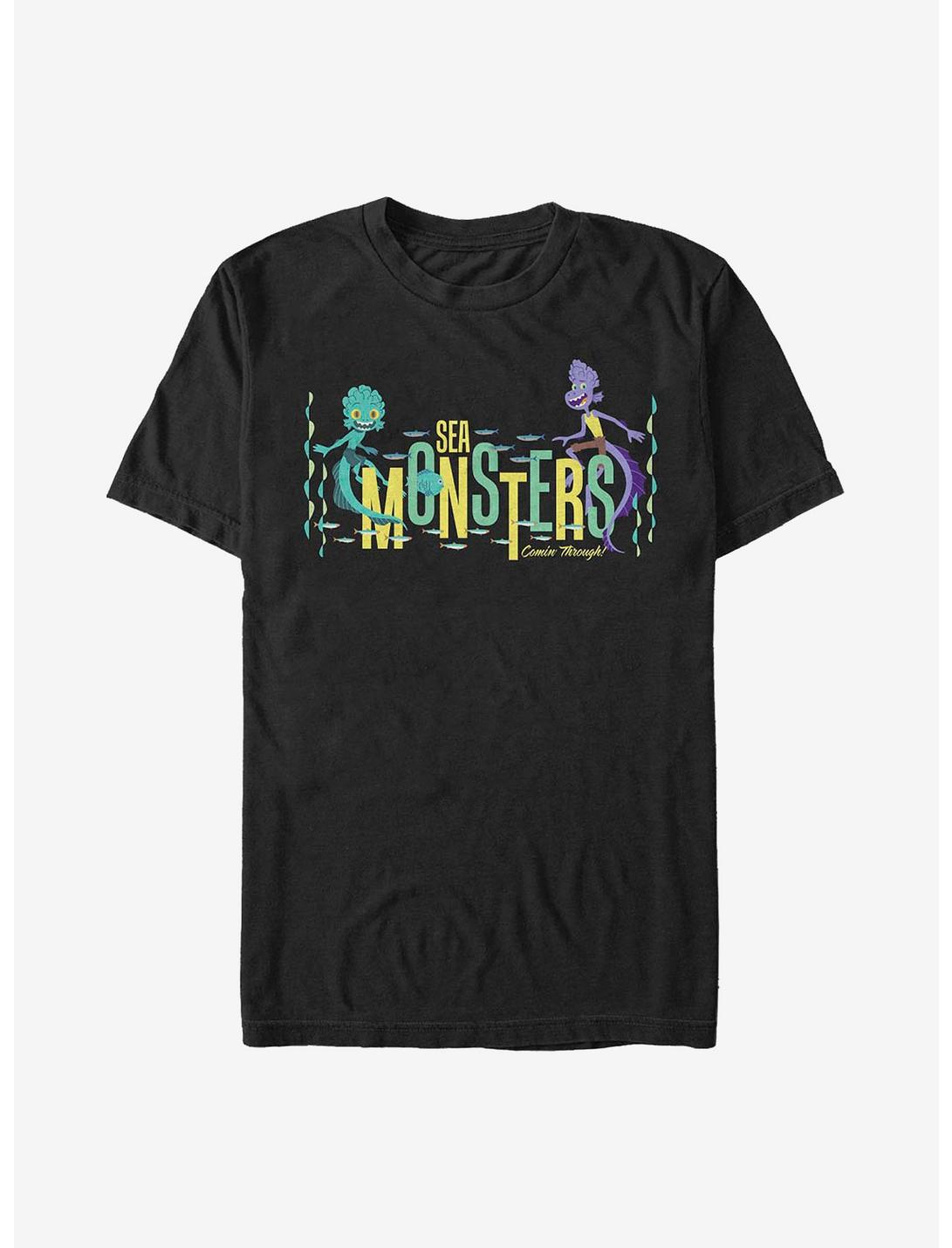 Disney Pixar Luca Sea Monsters Coming Through T-Shirt, BLACK, hi-res