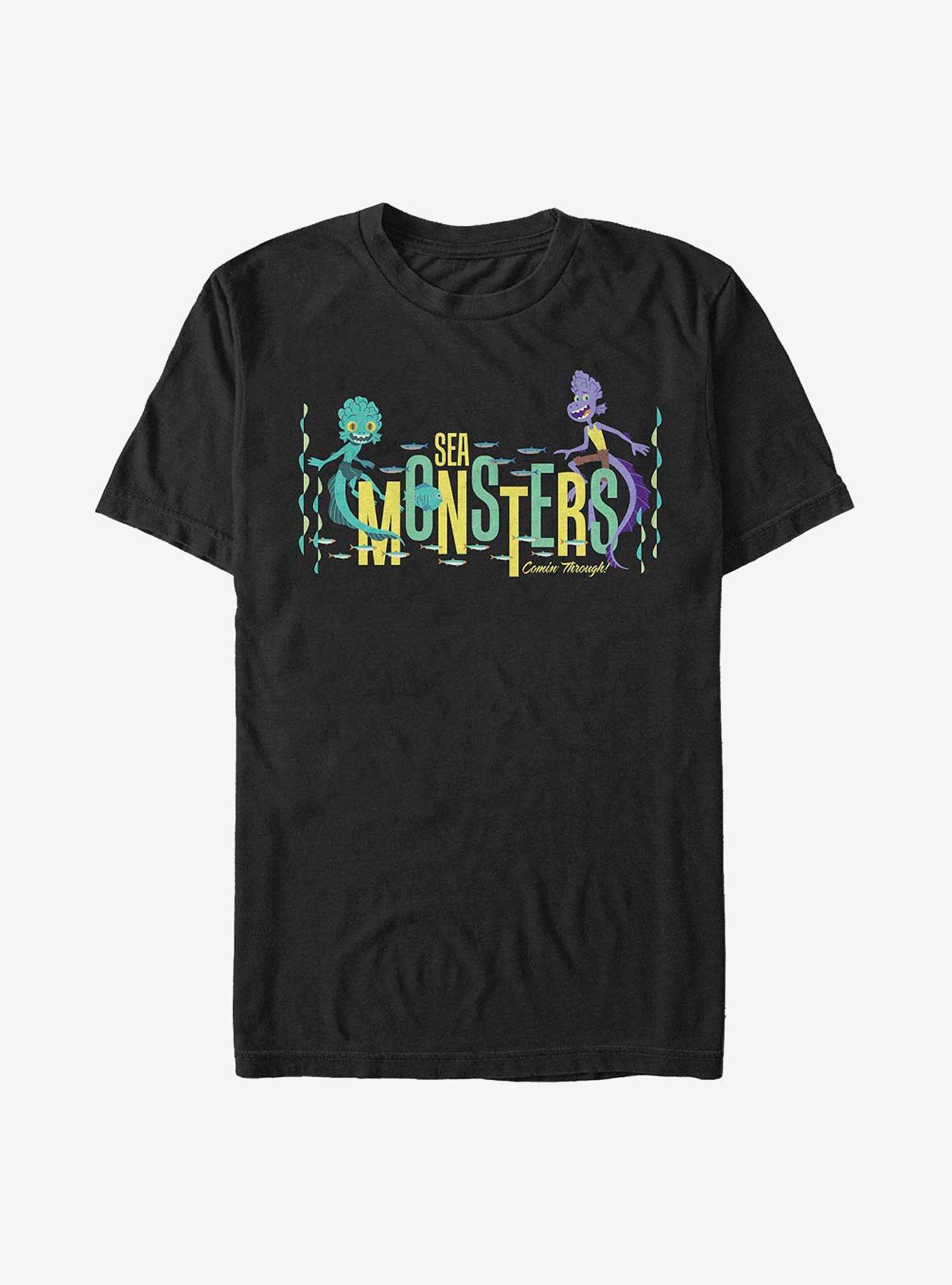 Disney Pixar Luca Sea Monsters Coming Through T-Shirt, BLACK, hi-res