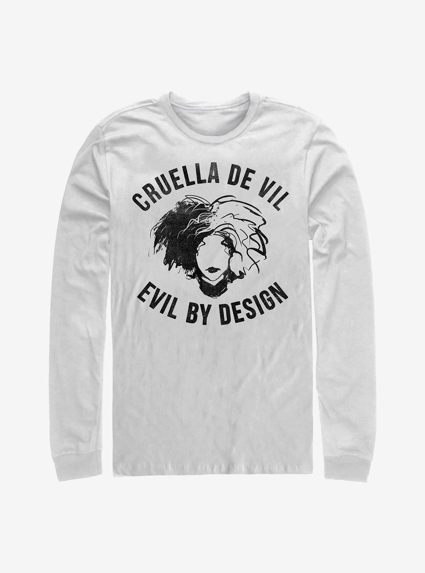 Disney Cruella Evil By Design Long-Sleeve T-Shirt, WHITE, hi-res