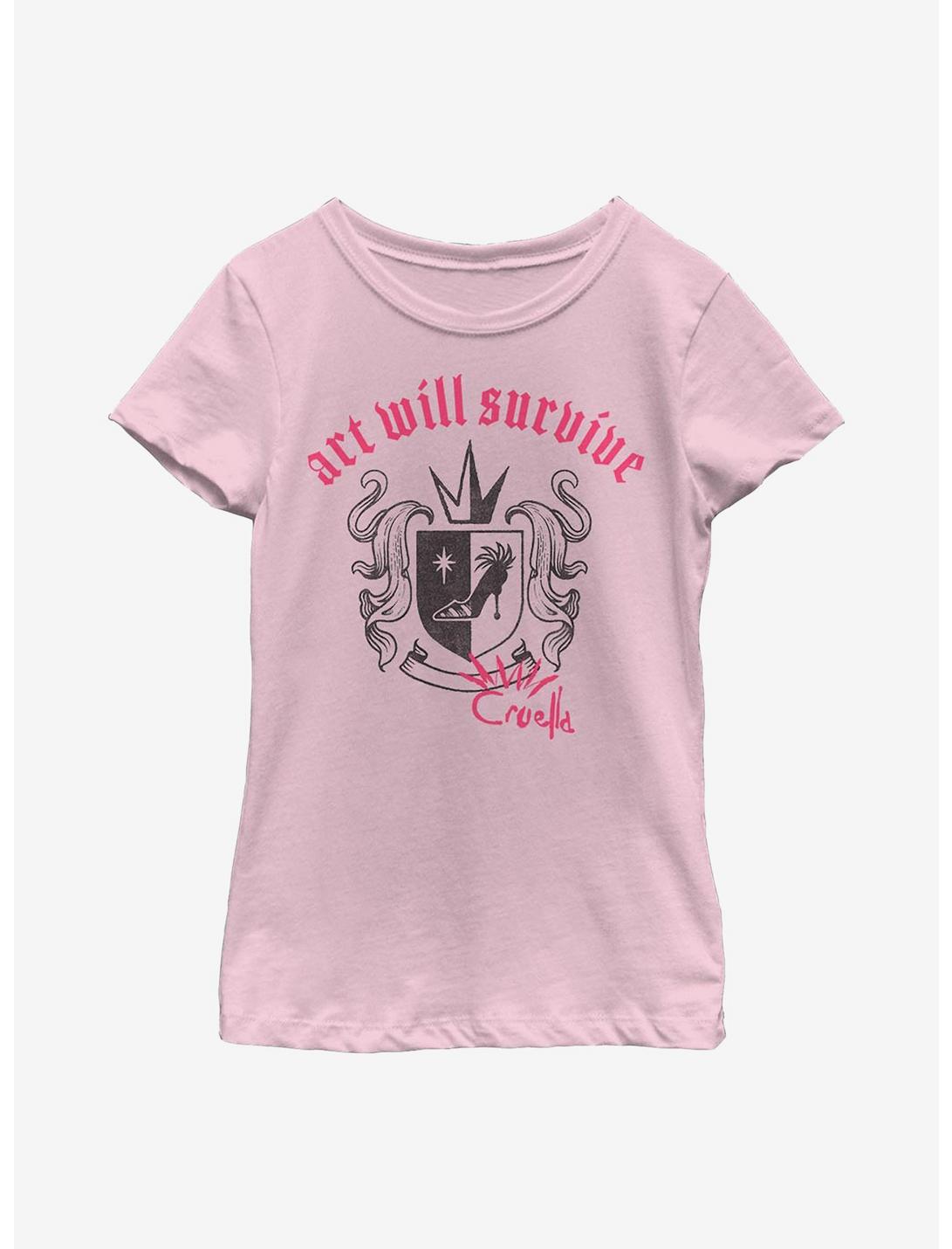 Disney Cruella Art Will Survive Youth Girls T-Shirt, PINK, hi-res