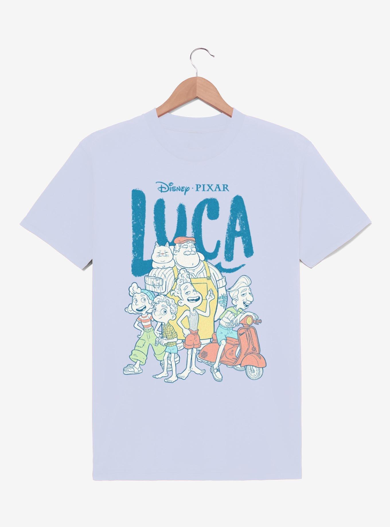 トップス Luca stitch tops begie Disney Pixar Luca The Family T-Shirt - BLUE | BoxLunch