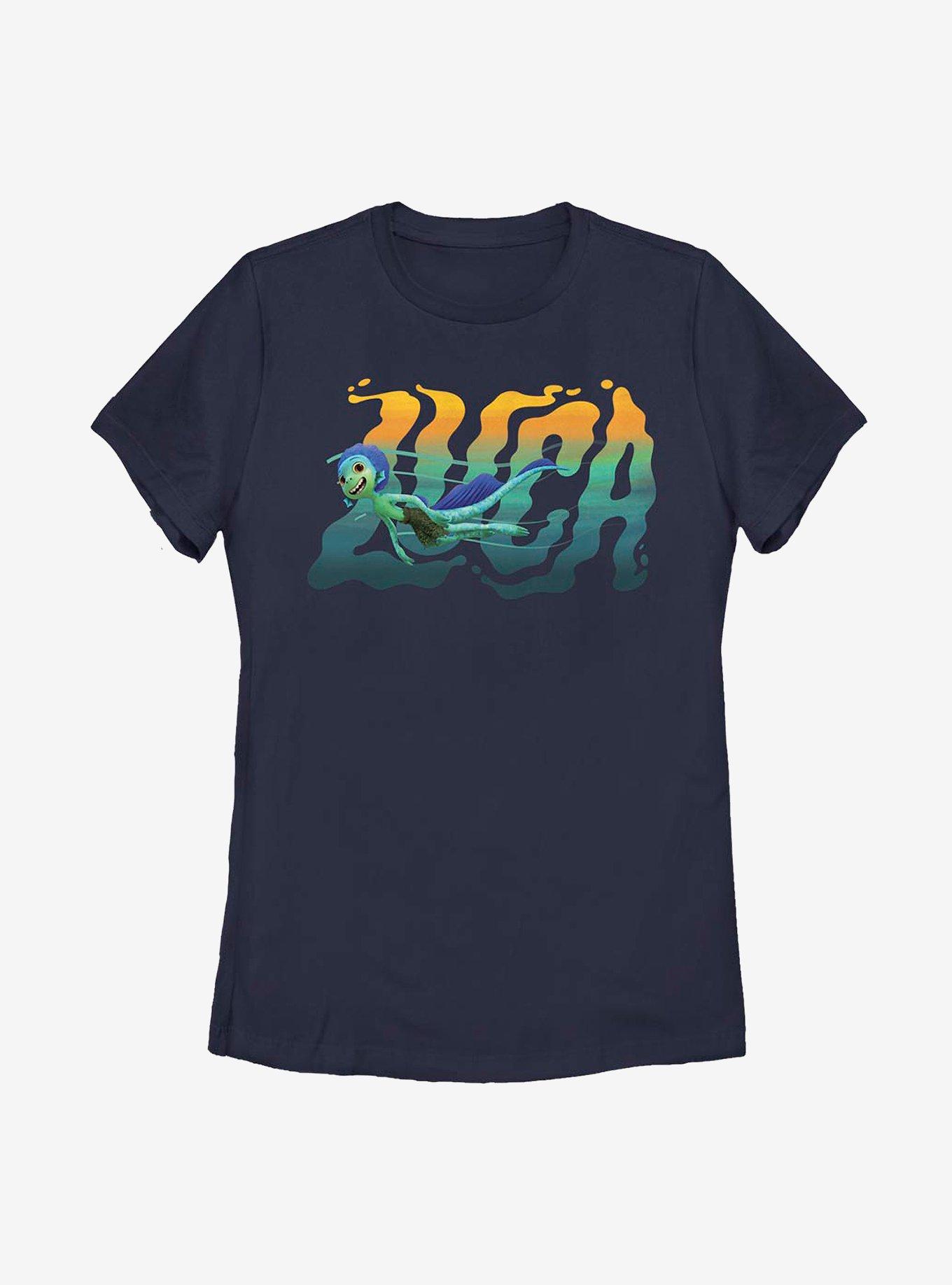 Disney Pixar Luca Swimming Womens T-Shirt, NAVY, hi-res