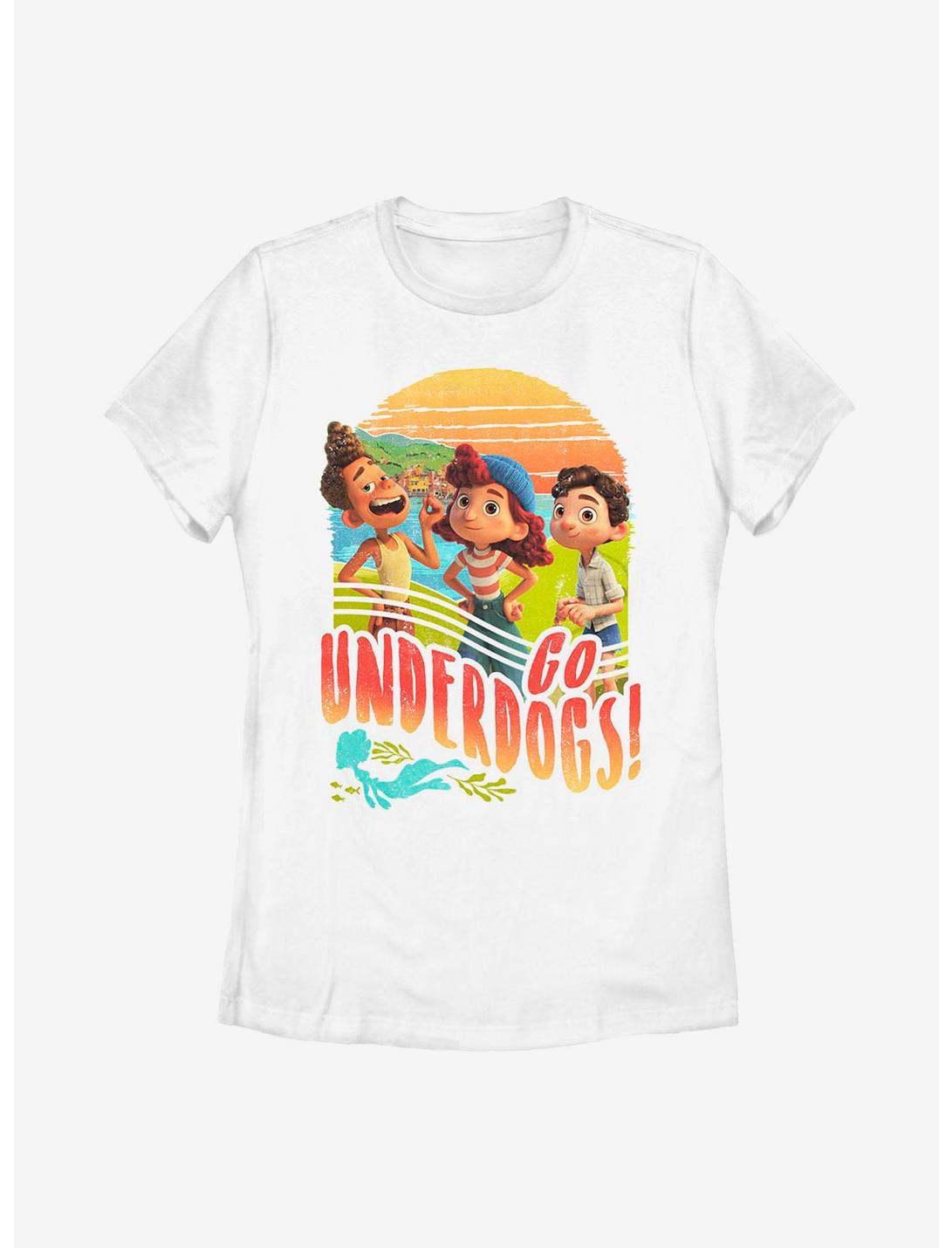 Disney Pixar Luca Go Underdogs! Womens T-Shirt, WHITE, hi-res