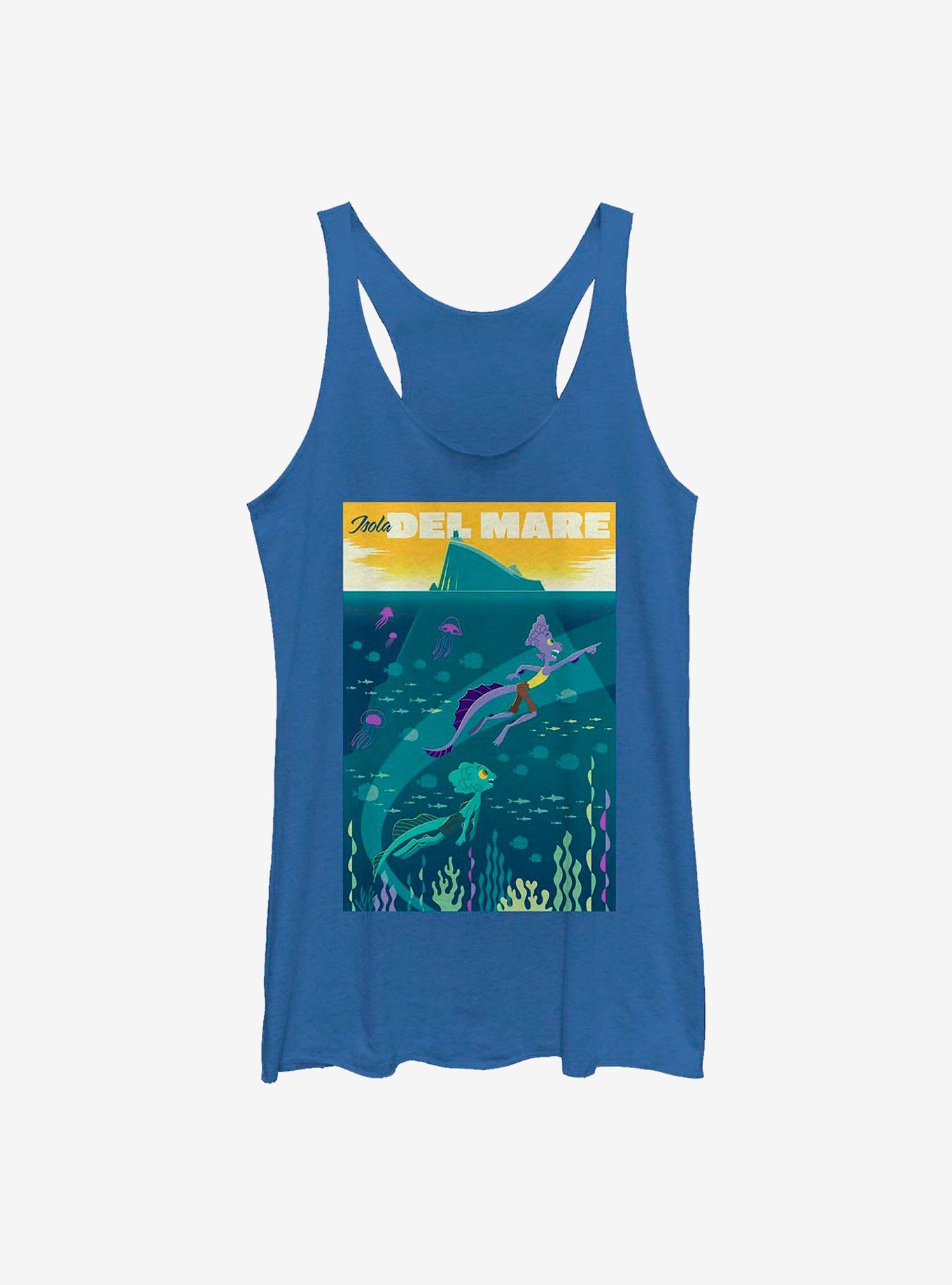 Disney Pixar Luca Isola Del Mare Poster Womens Tank Top, ROY HTR, hi-res