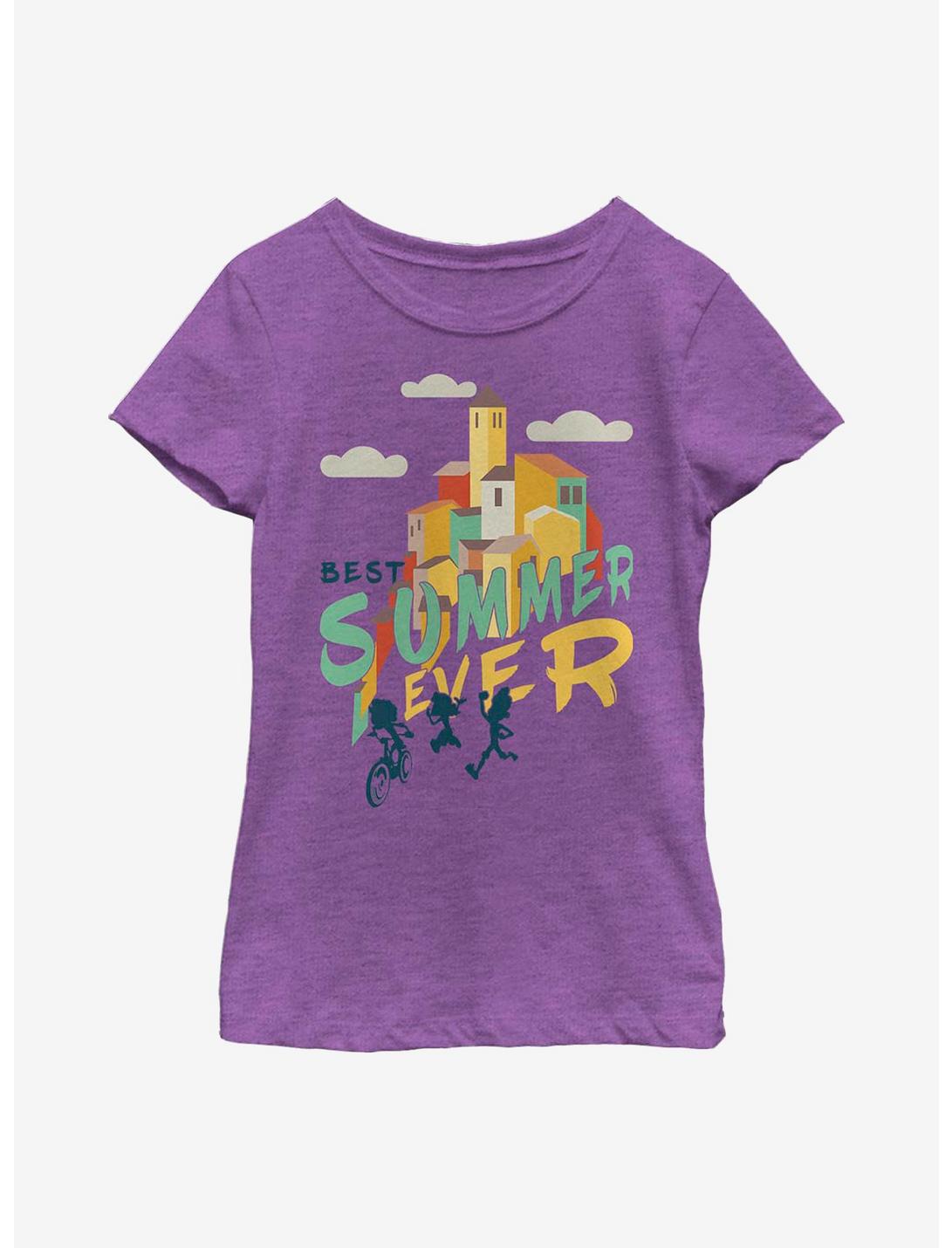 Disney Pixar Luca Best Summer Ever Youth Girls T-Shirt, PURPLE BERRY, hi-res