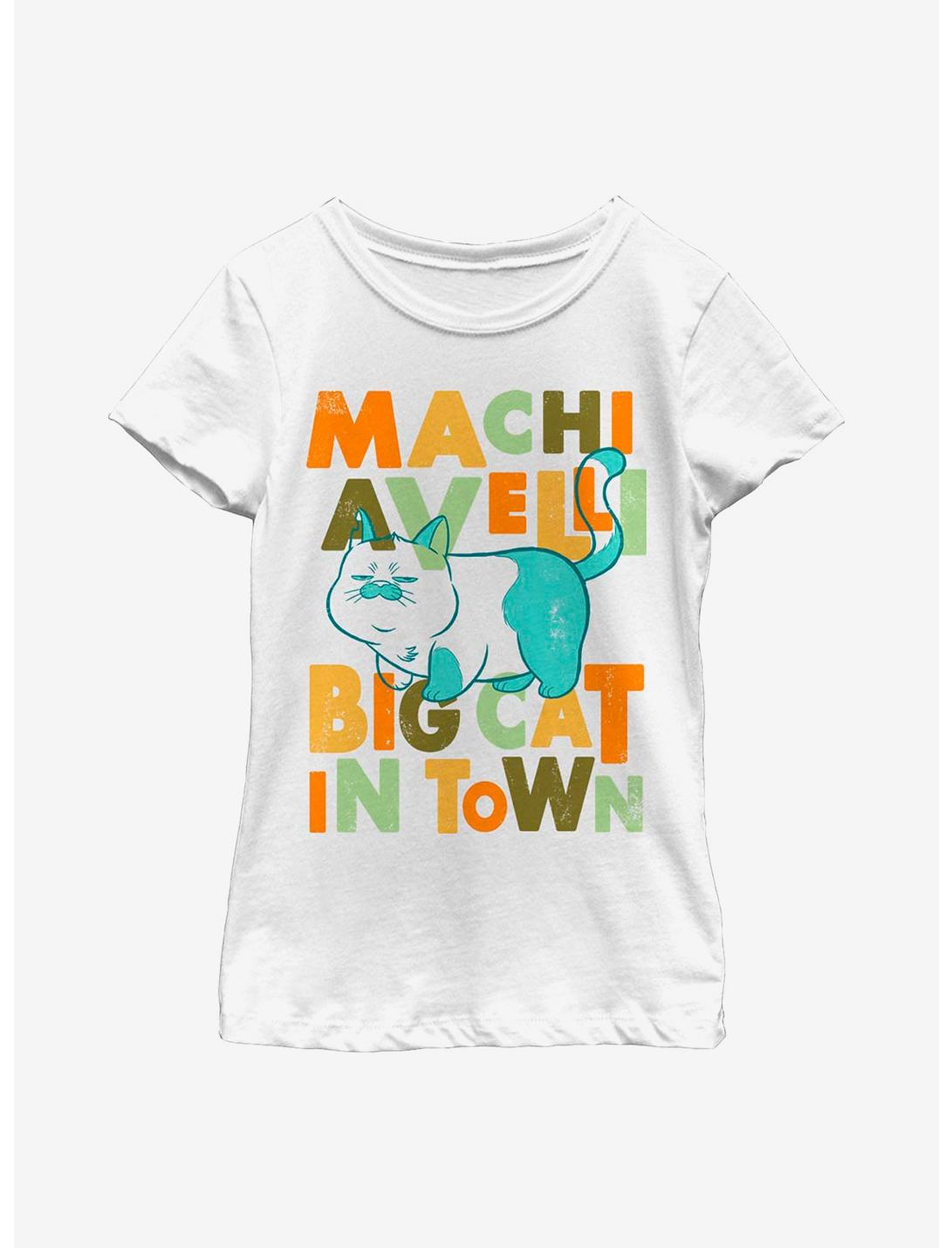 Disney Pixar Luca Machiavelli Big Cat In Town Youth Girls T-Shirt, WHITE, hi-res