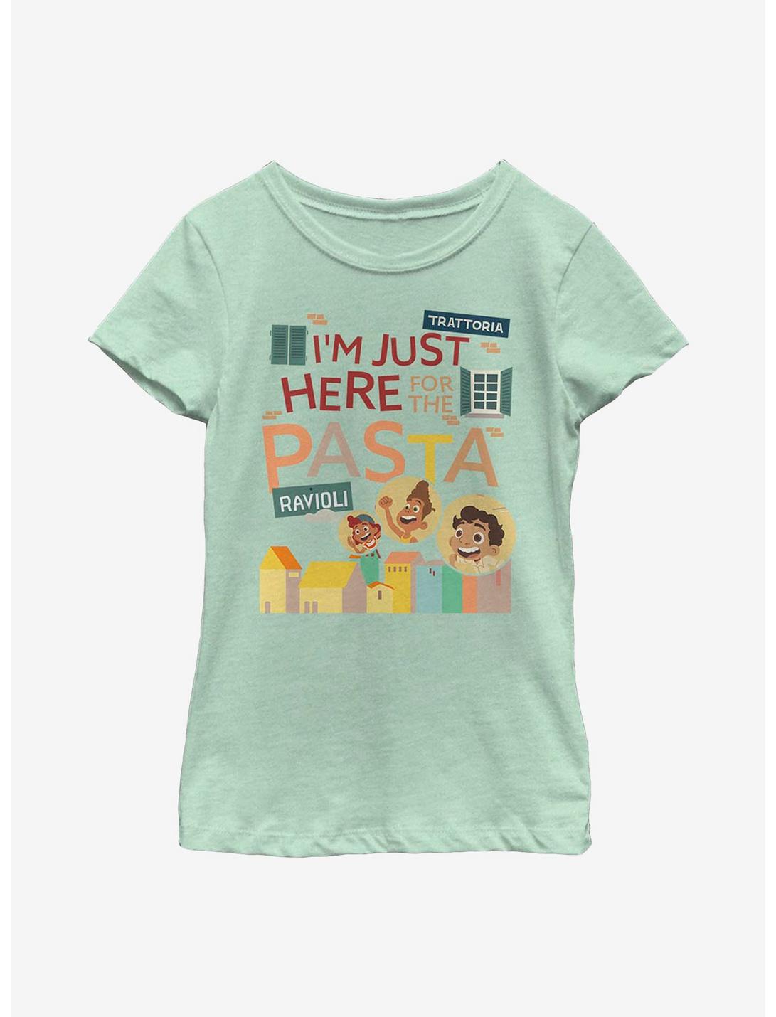 Disney Pixar Luca I'm Just Here For The Pasta Youth Girls T-Shirt, MINT, hi-res