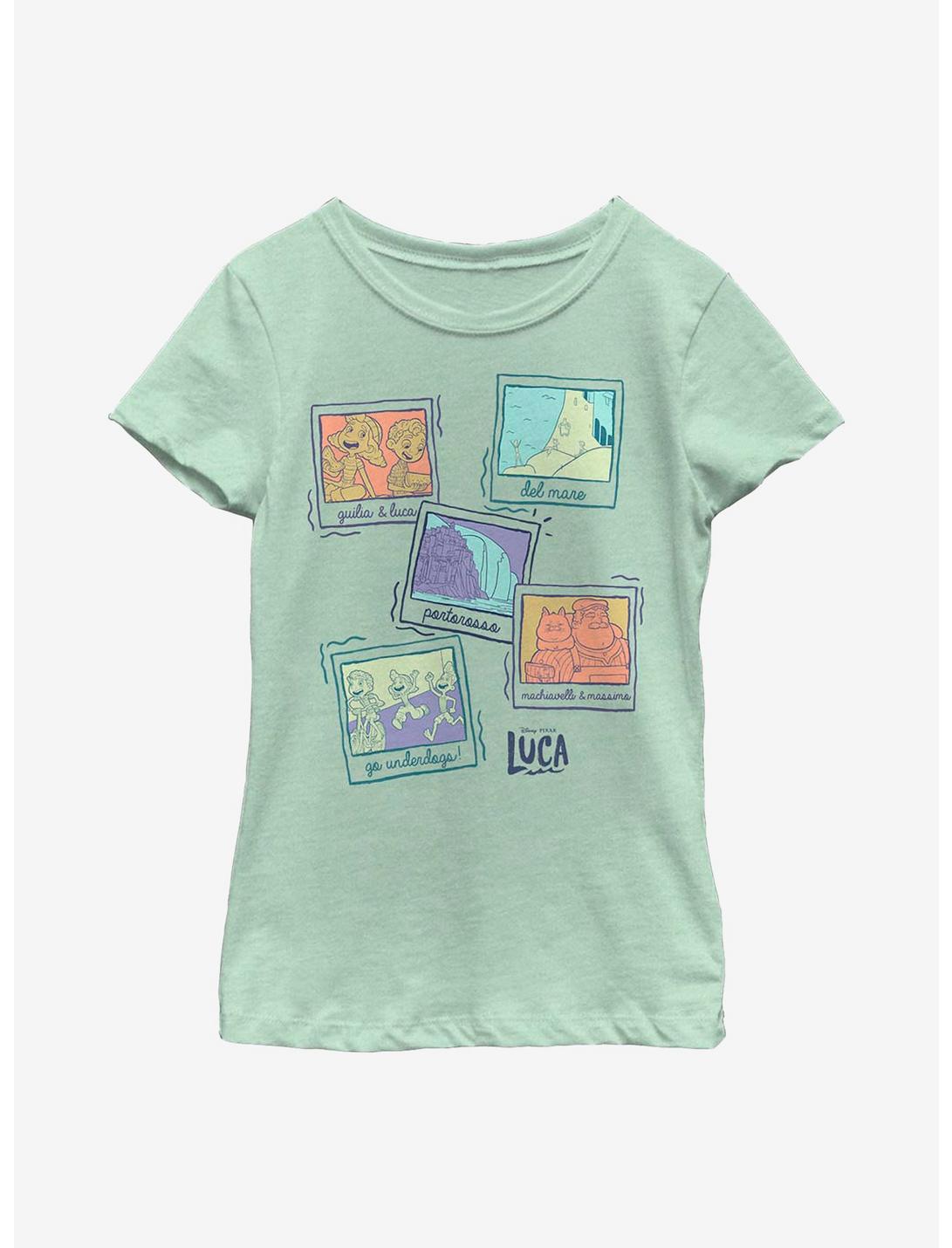 Disney Pixar Luca Polaroid Summer Youth Girls T-Shirt, MINT, hi-res