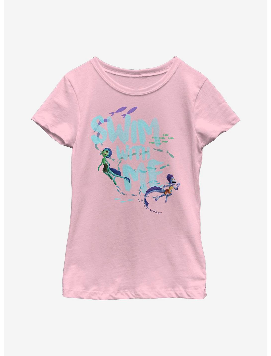 Disney Pixar Luca Swim With Me Youth Girls T-Shirt, PINK, hi-res