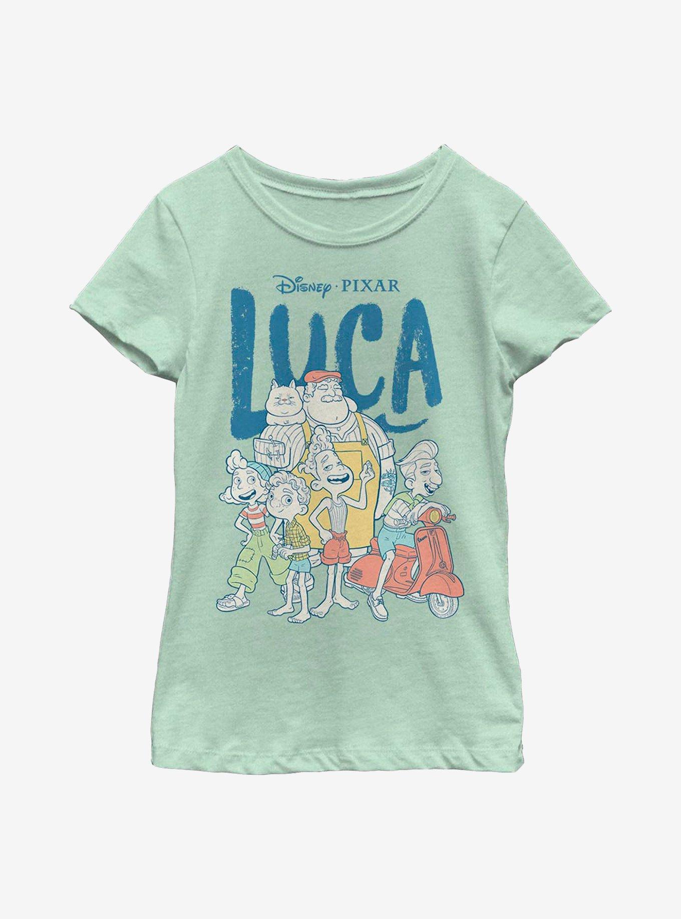 Disney Pixar Luca The Family Youth Girls T-Shirt, MINT, hi-res