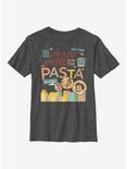 Disney Pixar Luca I'm Just Here For The Pasta Youth T-Shirt, CHAR HTR, hi-res